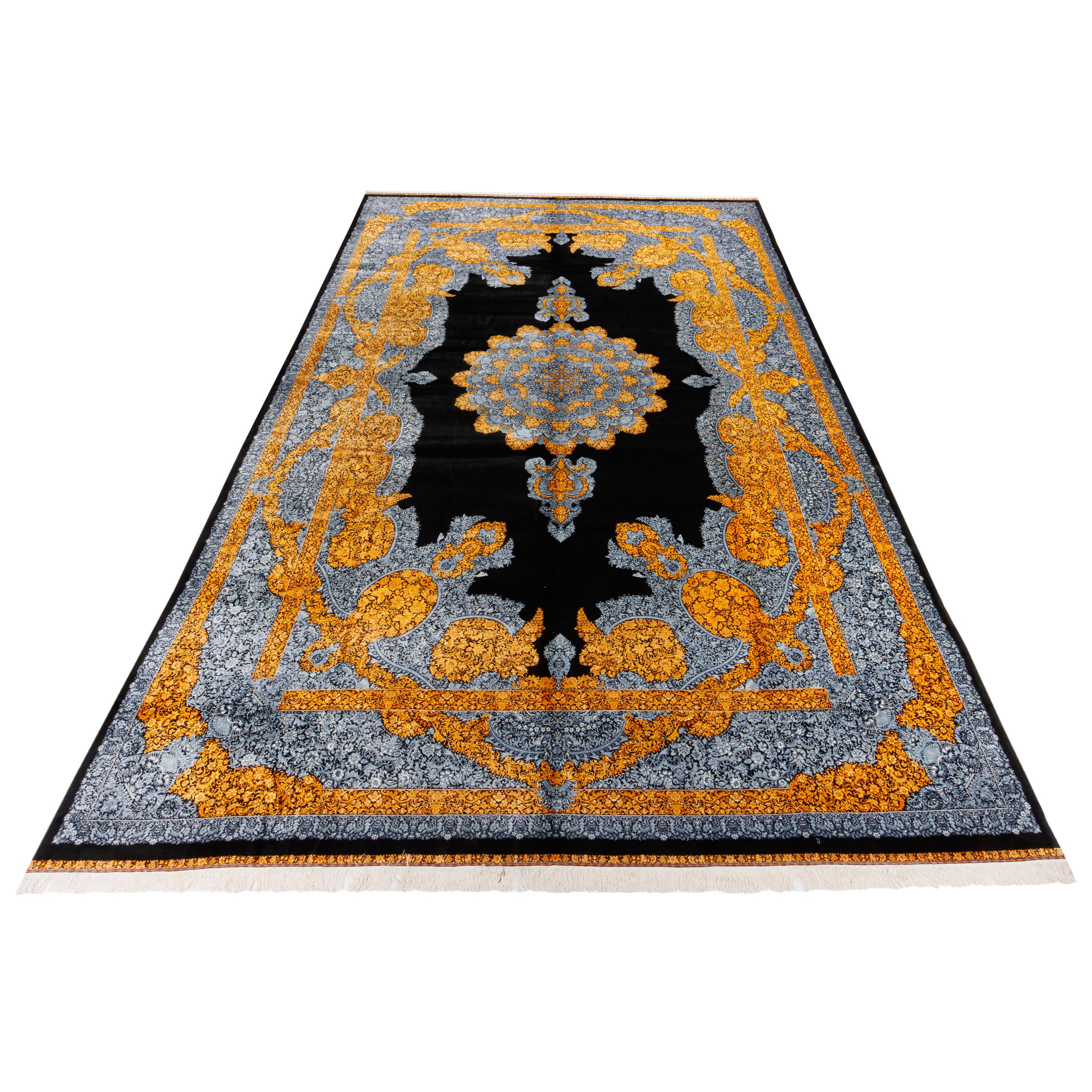 Qom Handmade Carpet — Lachak Toranj | Full Silk | 390 × 599 cm | SKU 12300740