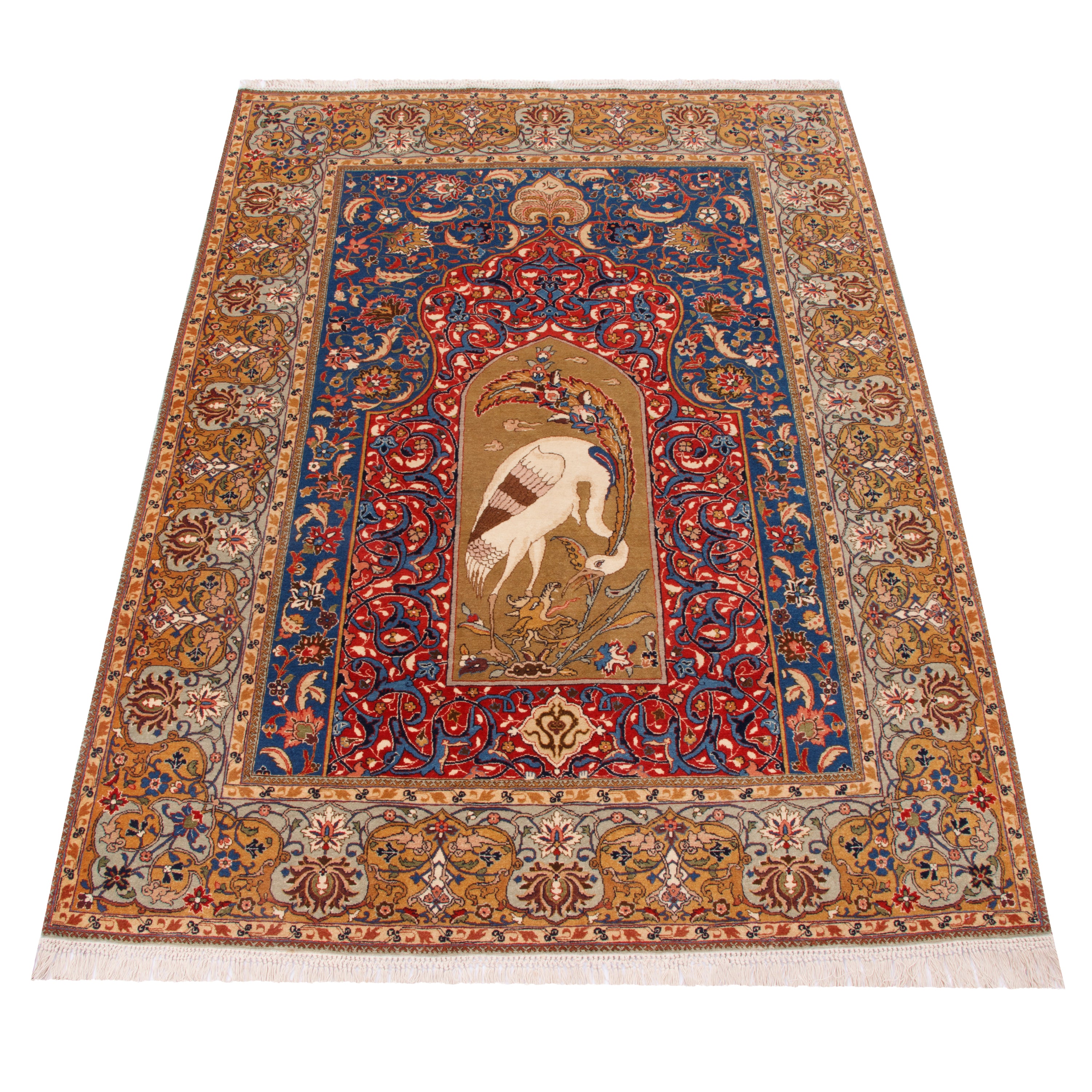 Tabriz Handmade Carpet — Mehrabi | Wool / Cotton Warp | 140 × 190 cm | SKU 10200038