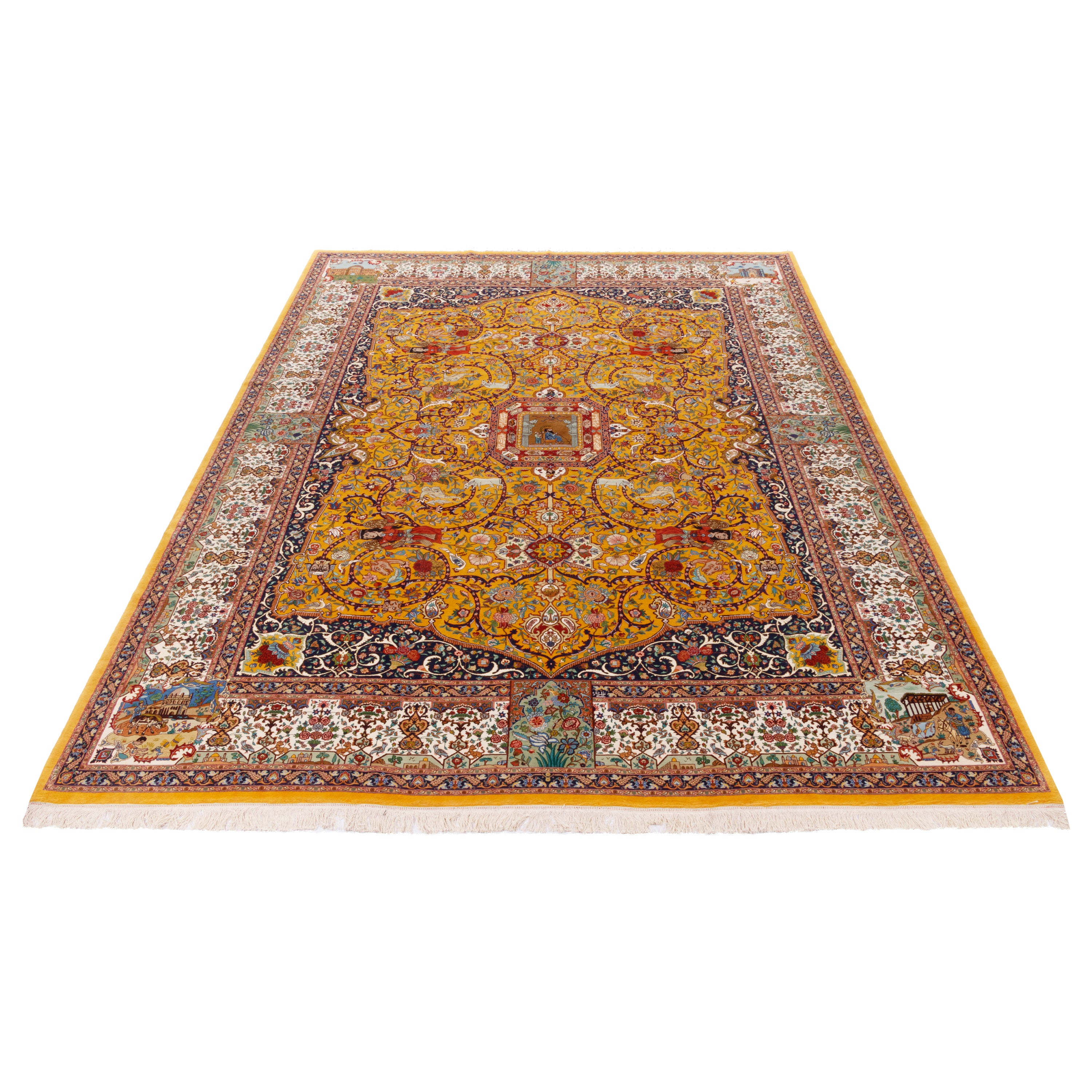 Tabriz Handmade Carpet — Toranj-dar | Wool / Cotton Warp | 297 × 402 cm | SKU 11100136
