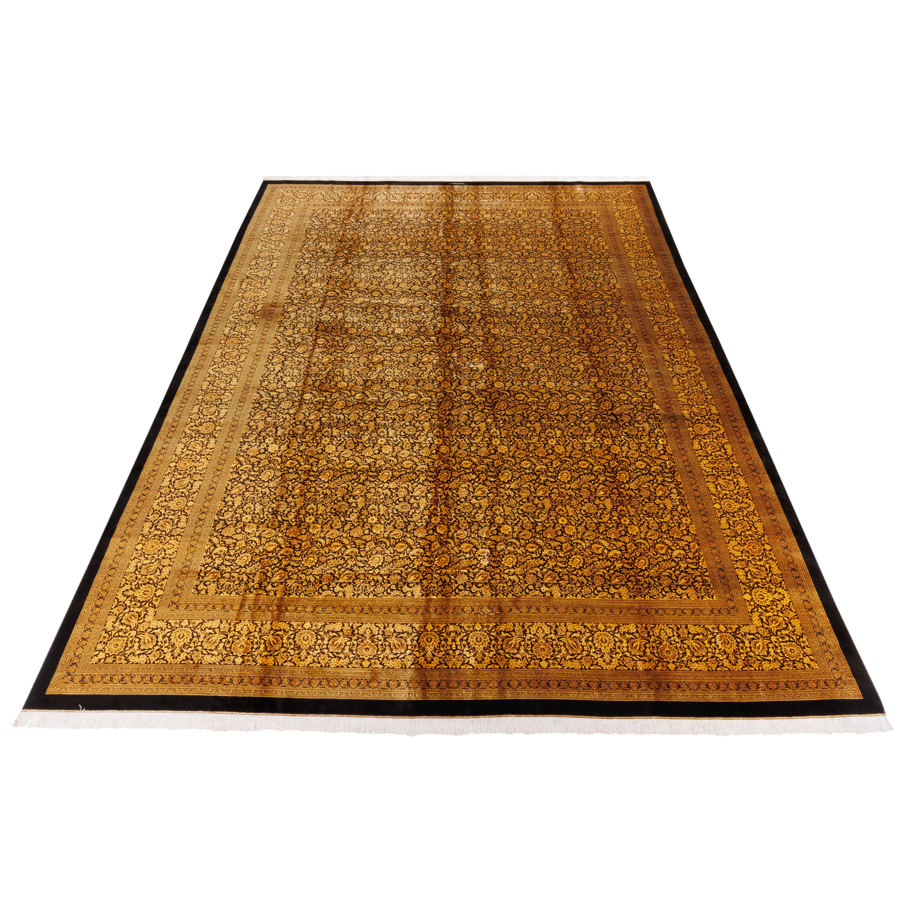 Qom Handmade Carpet — Afshan | Full Silk | 351 × 496 cm | SKU 11700738
