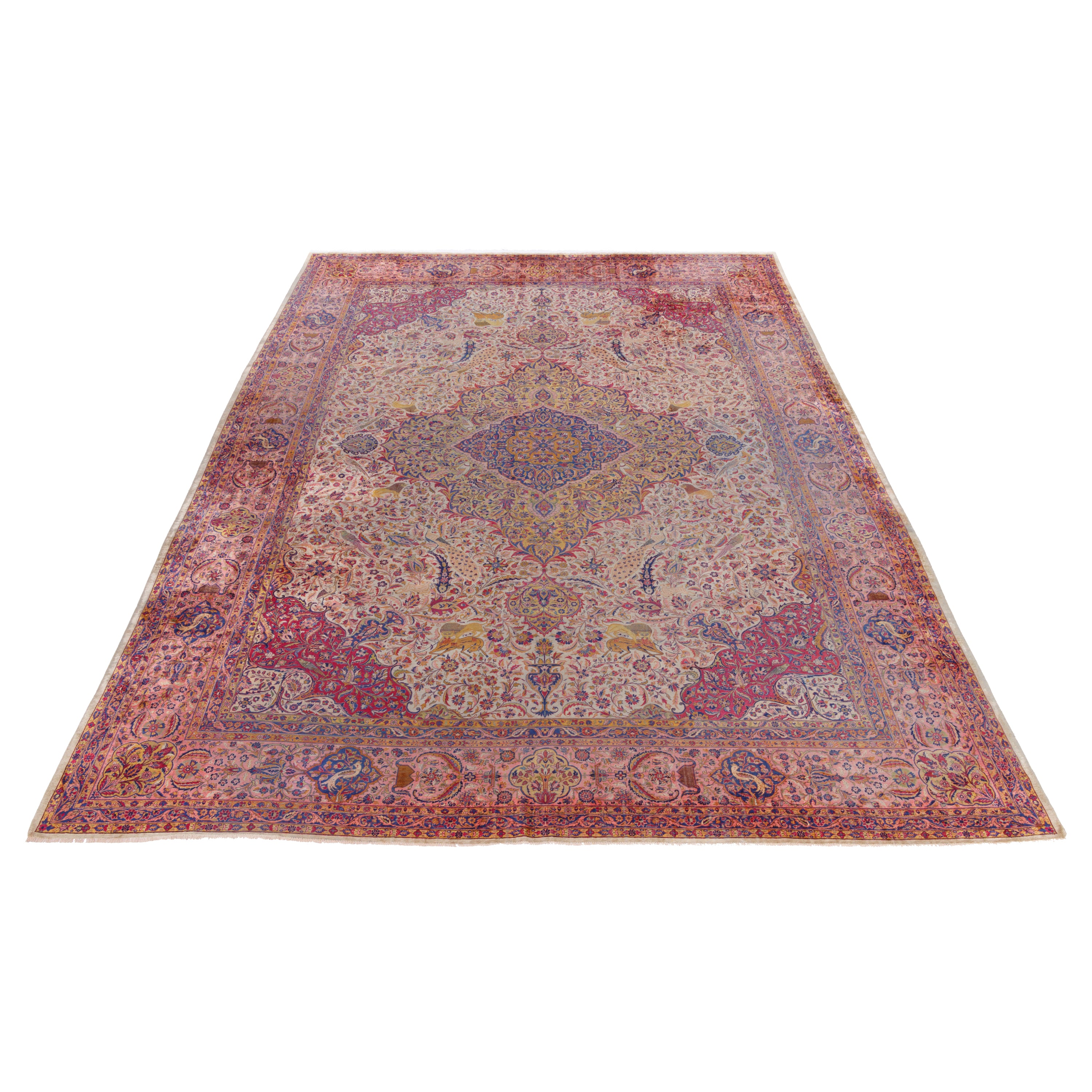 Kashan Handmade Carpet — Lachak Toranj | Full Silk | 300 × 400 cm | SKU 11200109
