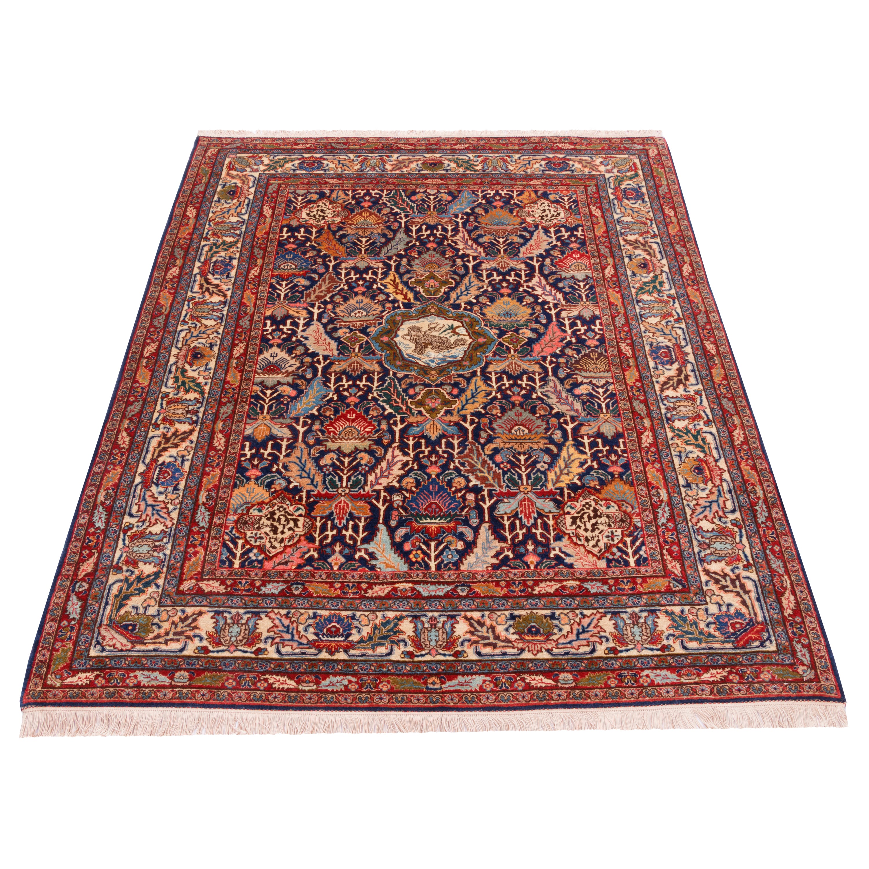 Tabriz Handmade Carpet — Toranj-dar | Wool / Cotton Warp | 143 × 185 cm | SKU 10200019