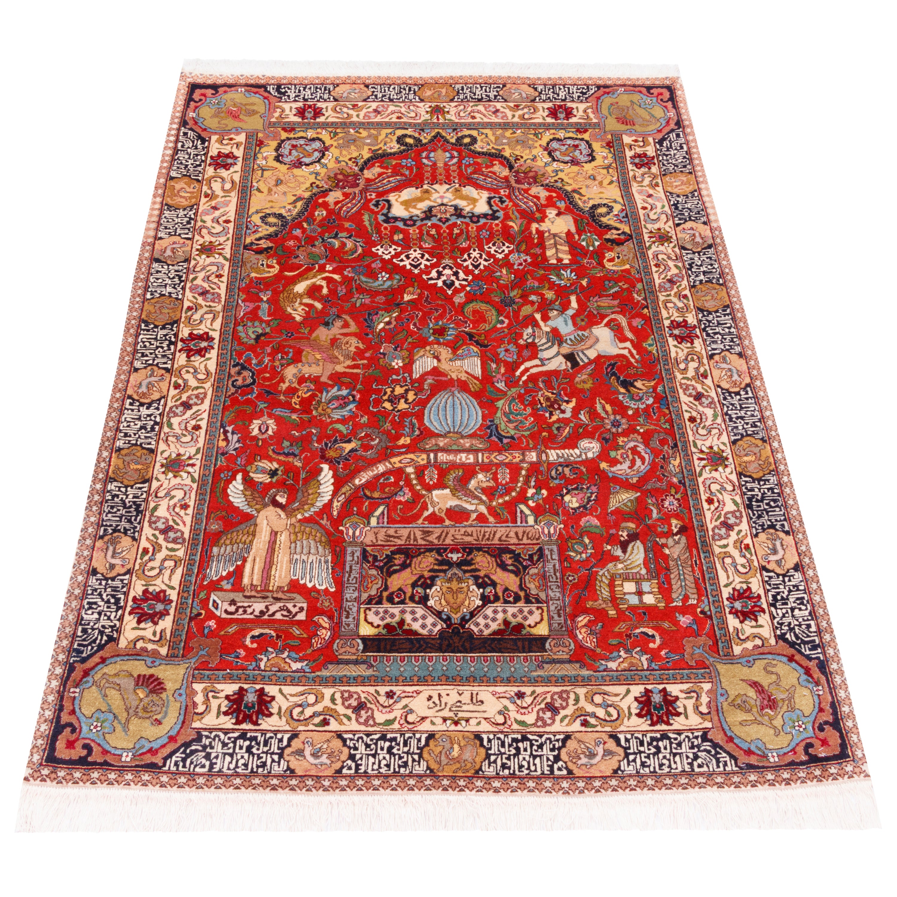 Tabriz Handmade Carpet — Mehrabi | Wool / Cotton Warp | 115 × 170 cm | SKU 10100016
