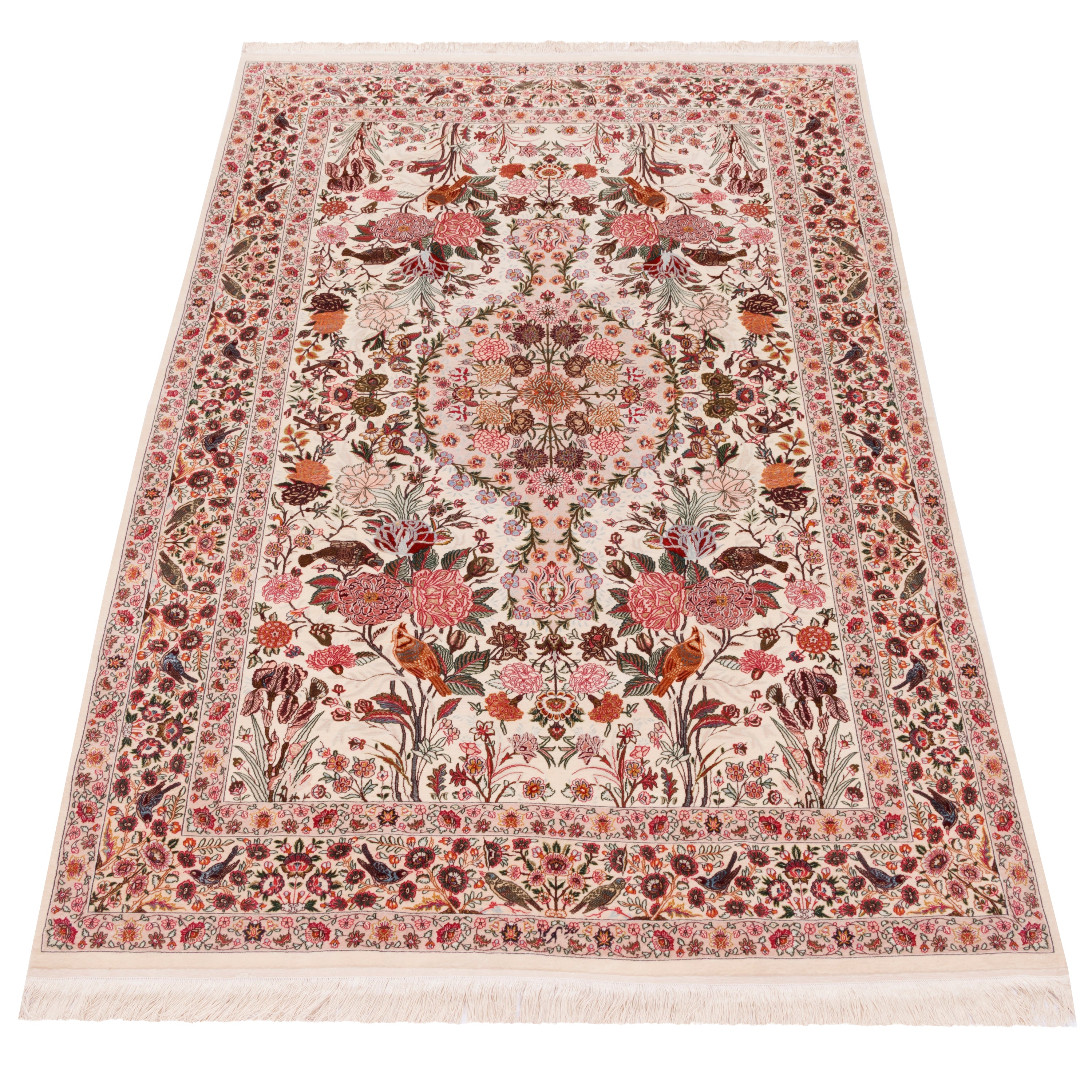 Mashhad Handmade Carpet — Toranj-dar | Silk Pile / Silk Warp | 160 × 243 cm | SKU 10300067