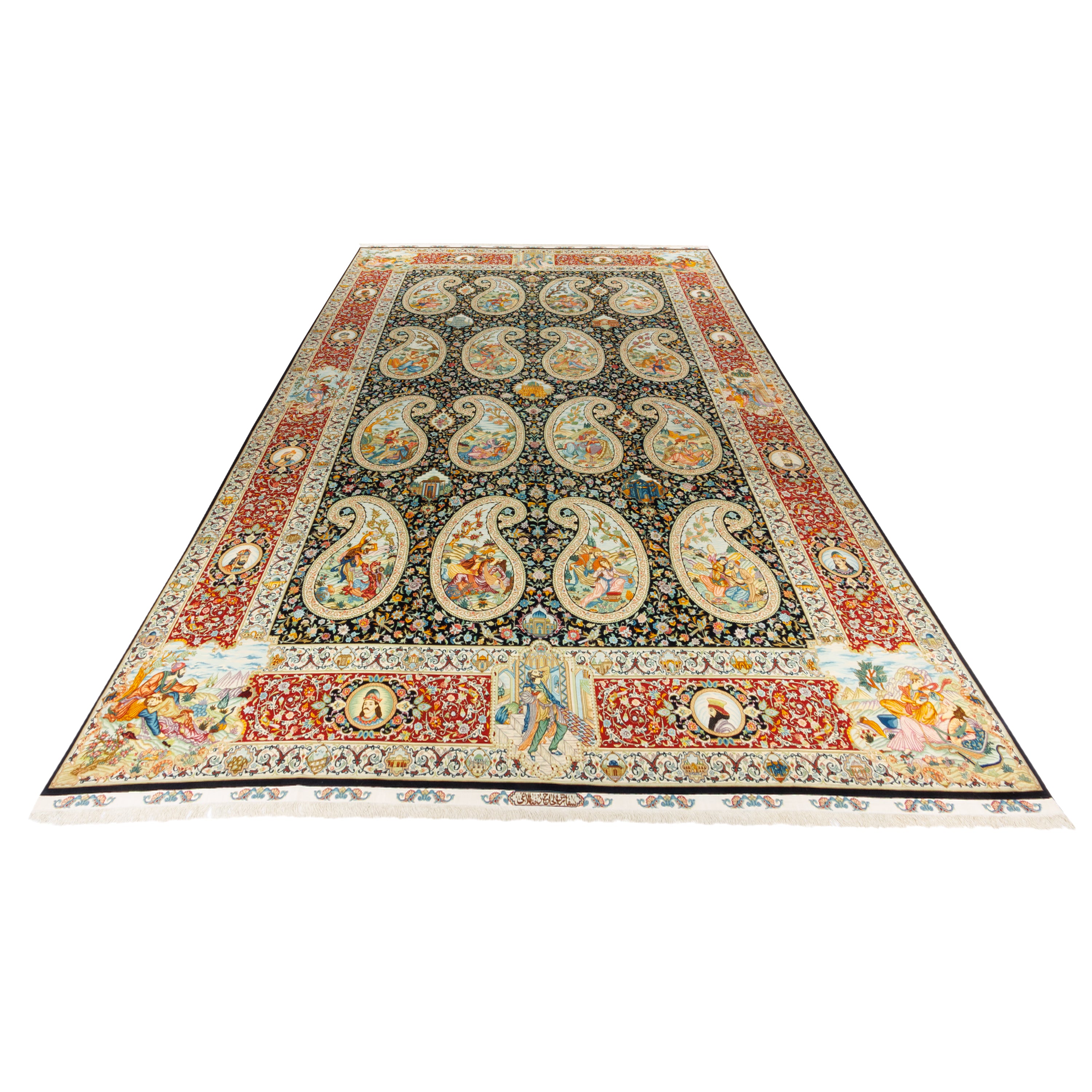 Tabriz Handmade Carpet — Sarasar | Silk Pile / Silk Warp | 440 × 700 cm | SKU 13000750