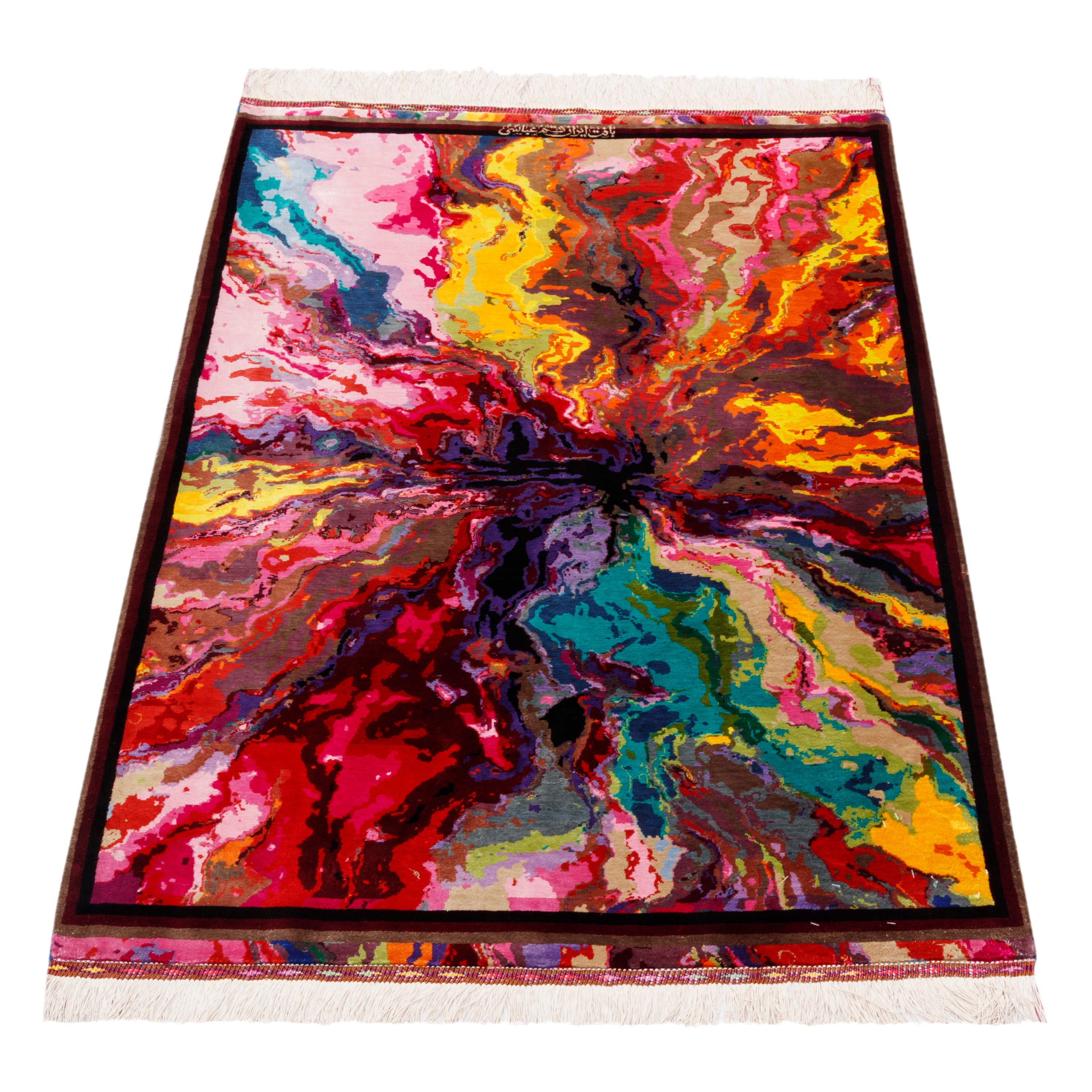 Qom Handmade Carpet — Sarasar | Full Silk | 80 × 121 cm | SKU 10000226