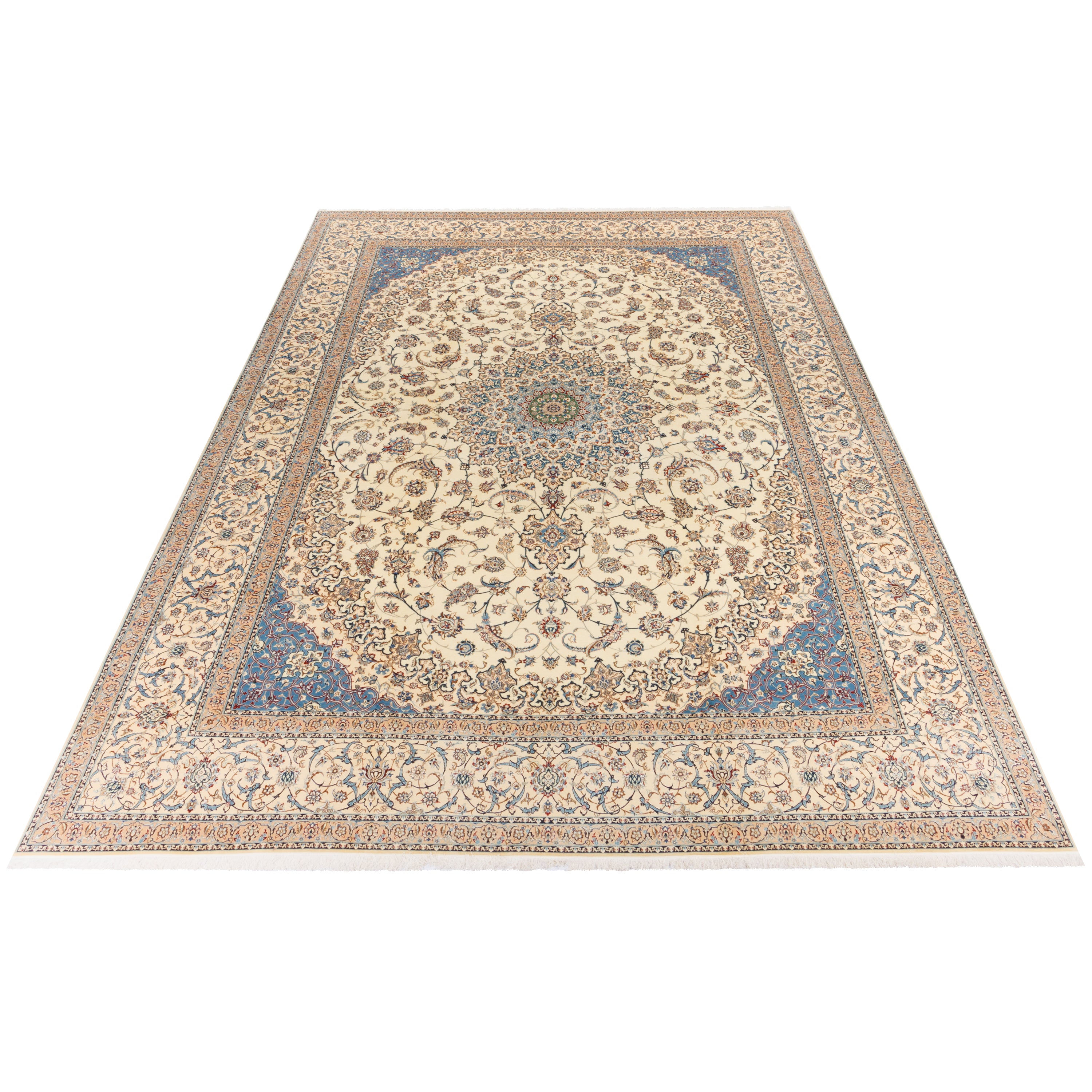 Nain Handmade Carpet — Lachak Toranj | Silk Pile / Cotton Warp | 358 × 482 cm | SKU 11700702