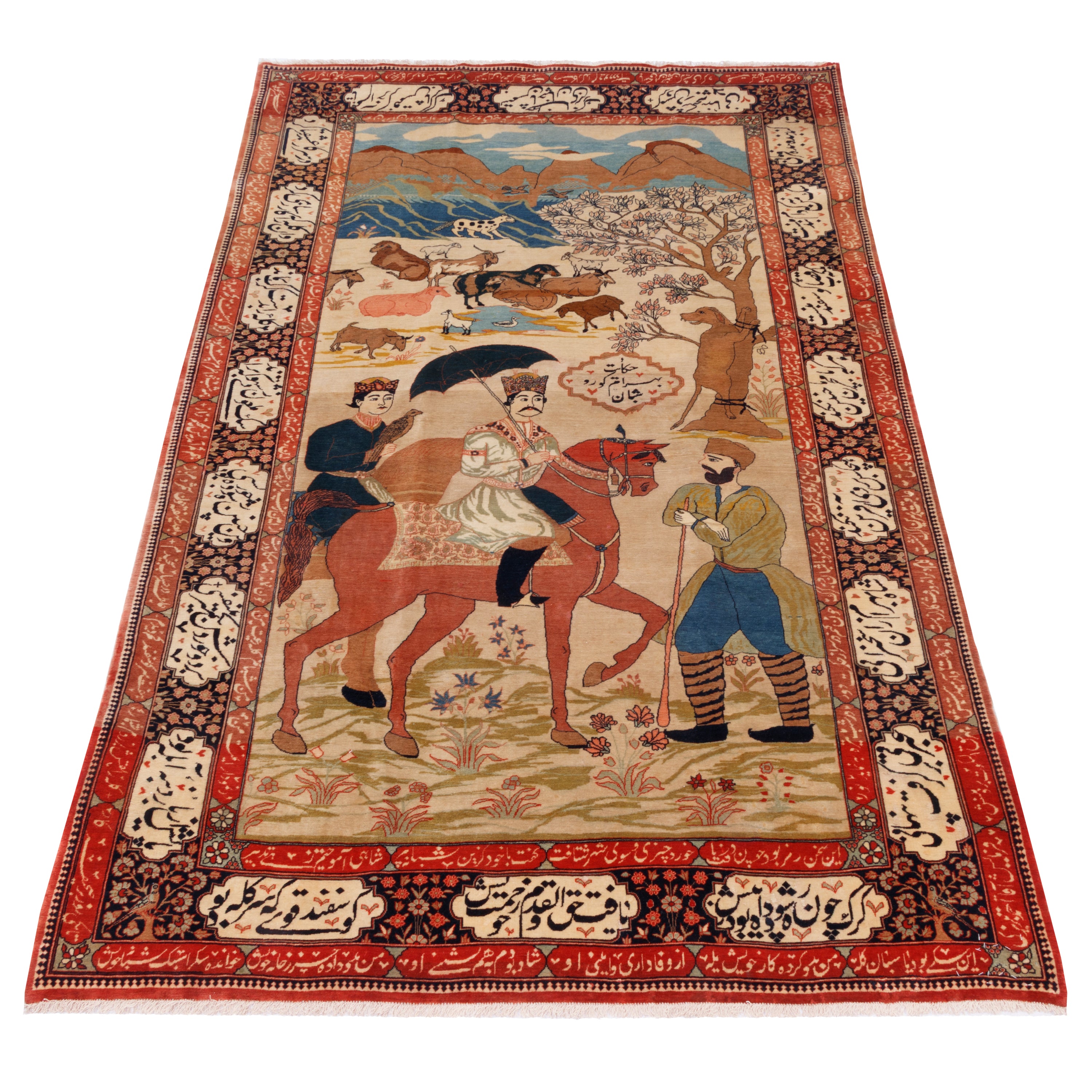 Kashan Handmade Carpet — Sarasar | Wool / Cotton Warp | 135 × 215 cm | SKU 10200028