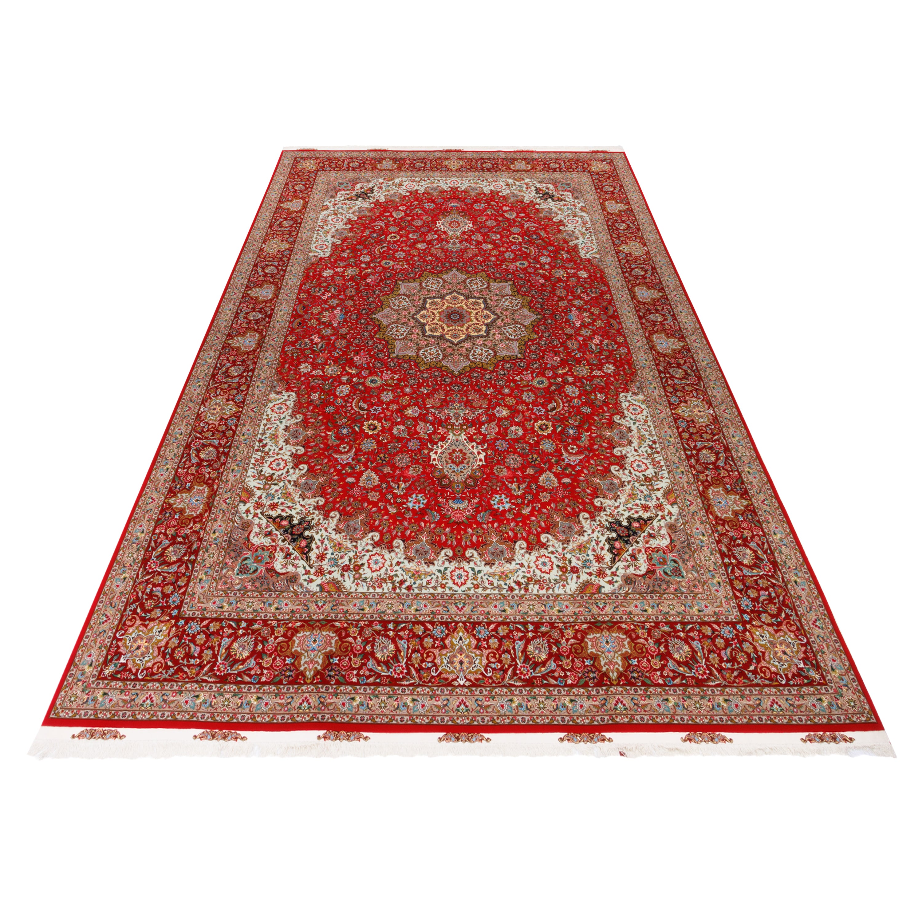 Tabriz Handmade Carpet — Lachak Toranj | Silk Pile / Silk Warp | 345 × 555 cm | SKU 11900769