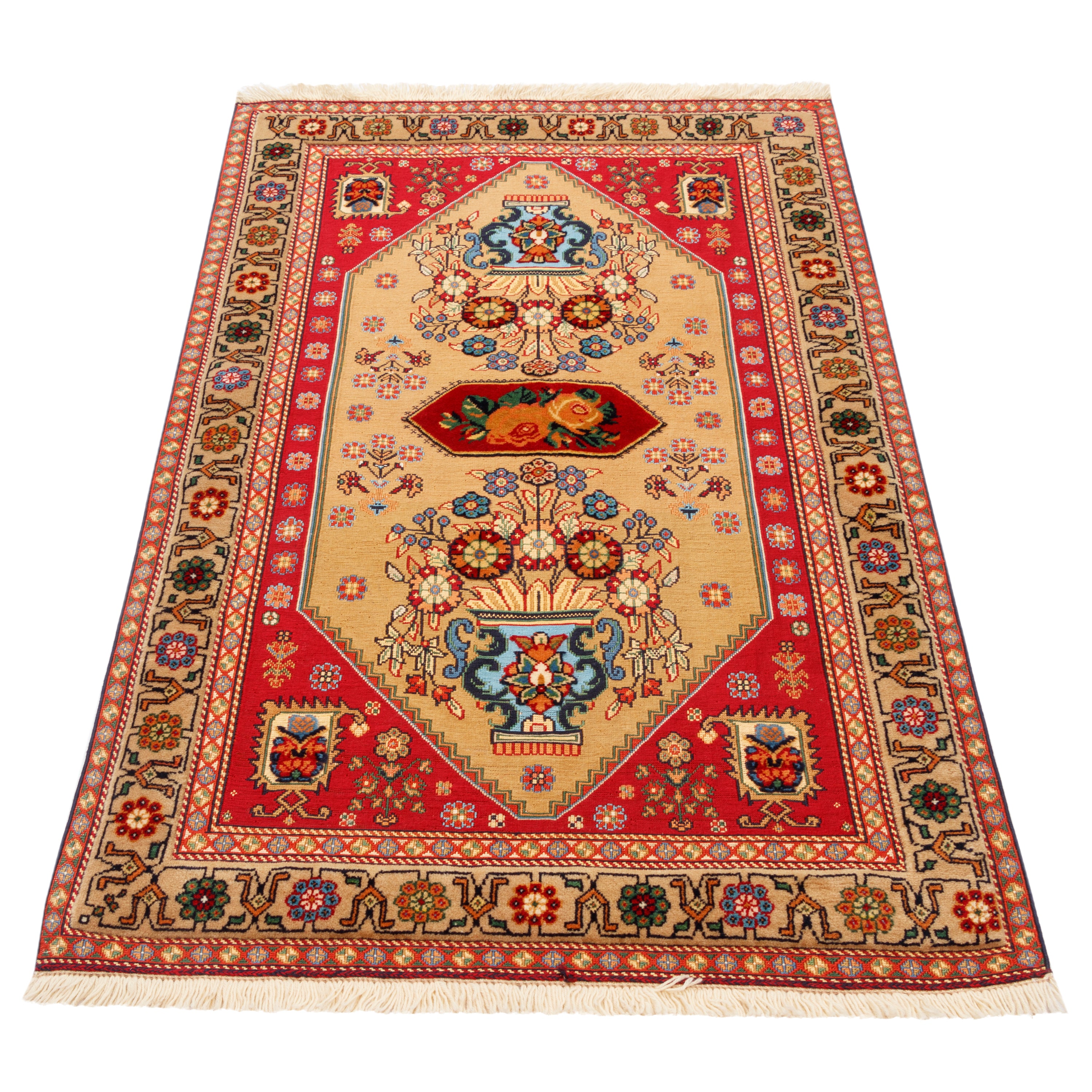 سجادة كيليم يدوية سيرجان - غولداني | صوف كامل | 86 × 142 سم | SKU 40100278