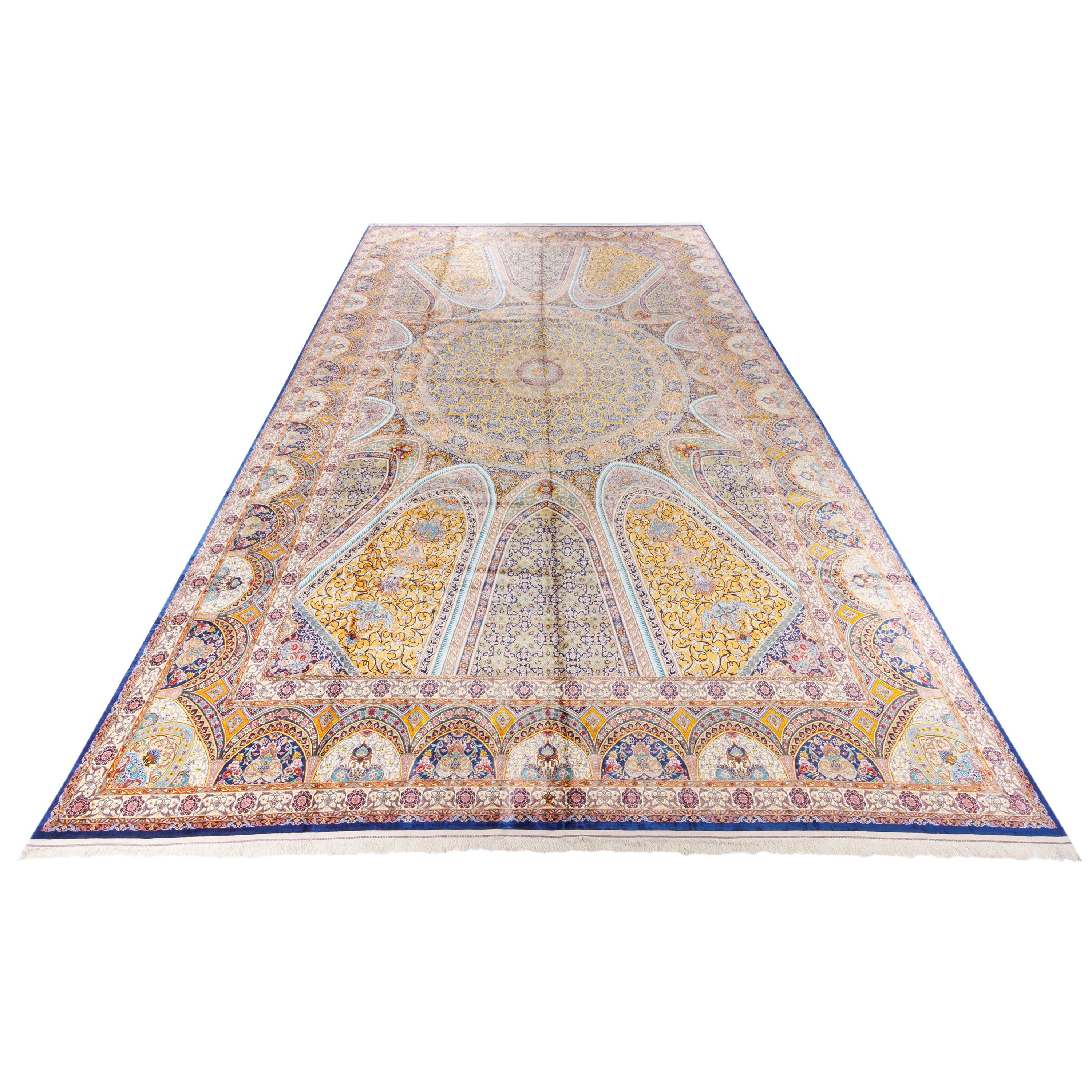 Tabriz Handmade Carpet — Gonbadi | Full Silk | 490 × 800 cm | SKU 13900767