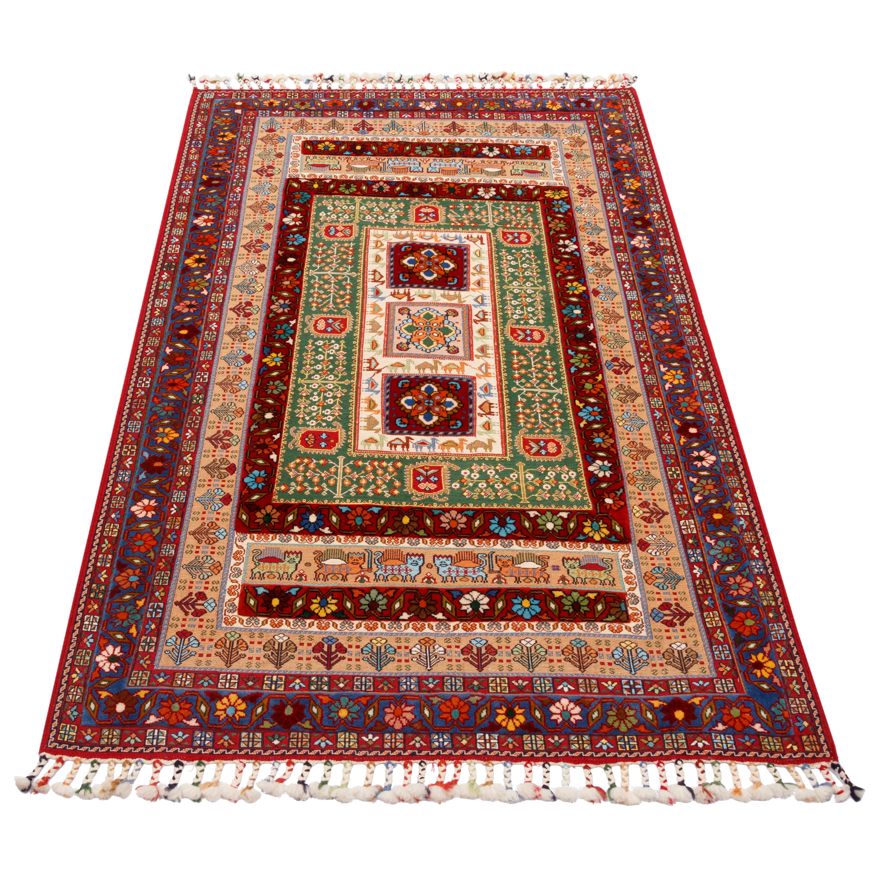 سجادة كيليم يدوي سيرجان - ساراسار | صوف كامل | 120 × 195 سم | رمز المنتج 40200284
