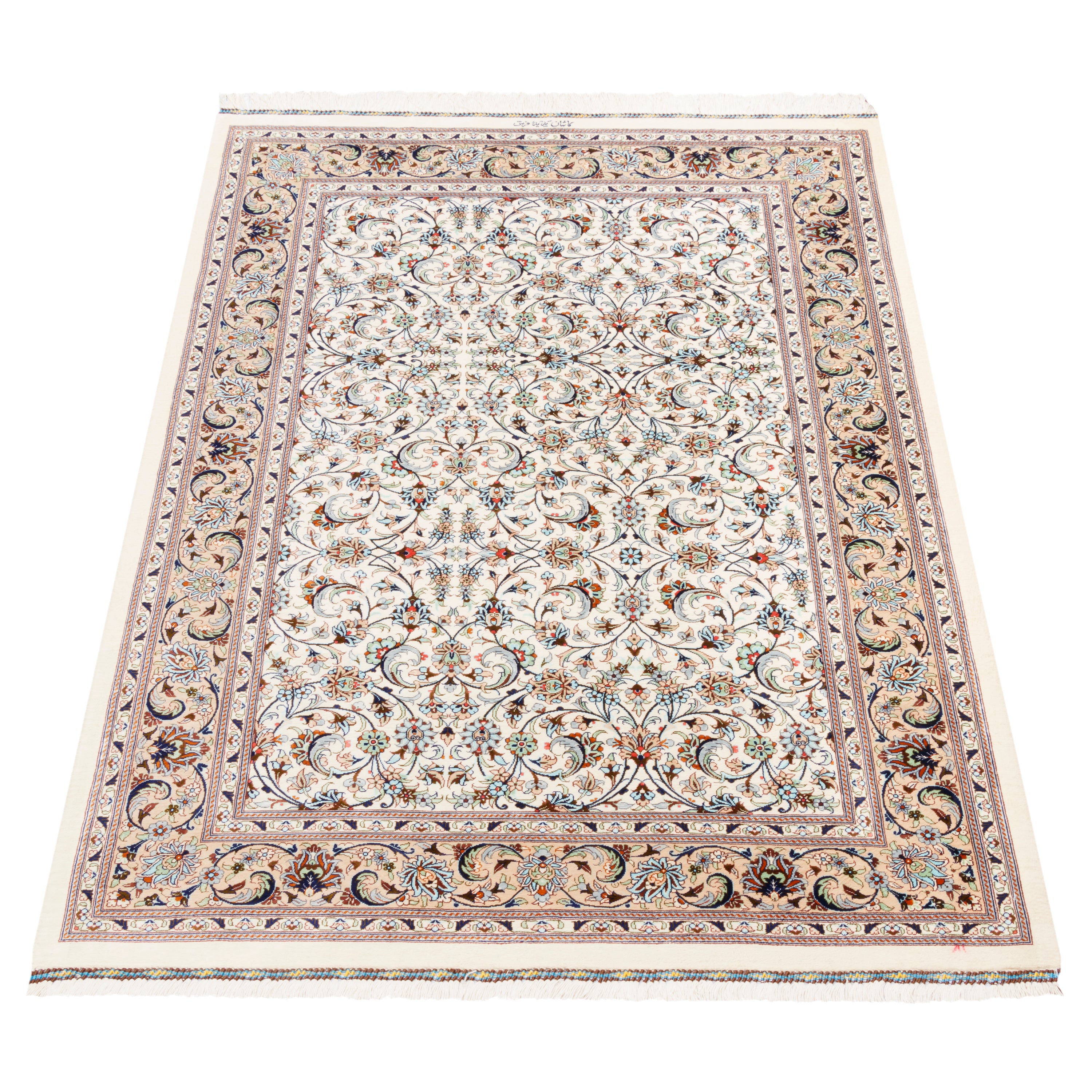 Kashan Handmade Carpet — Afshan | Full Silk | 98 × 144 cm | SKU 10100208
