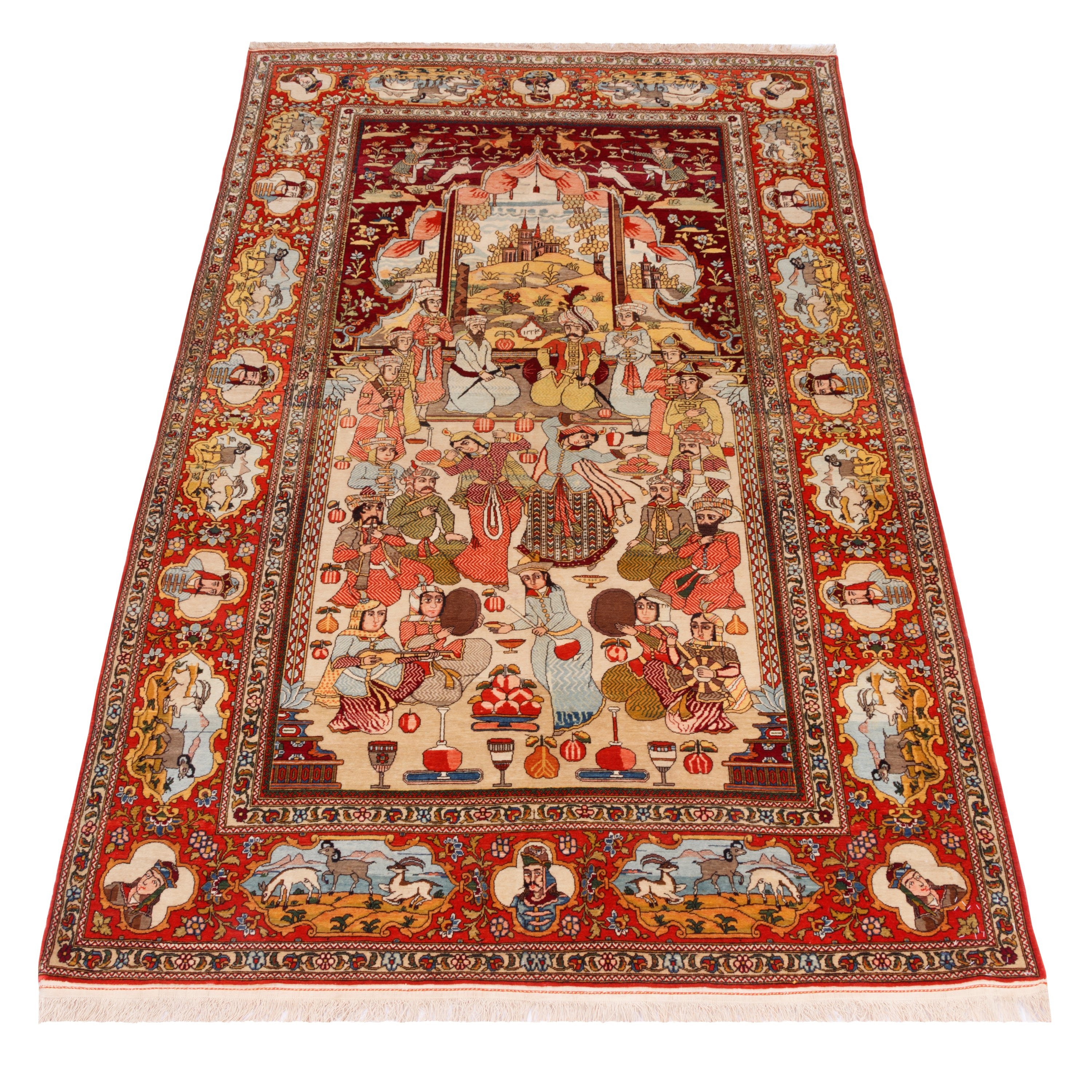 Isfahan Handmade Carpet — Sarasar | Wool / Cotton Warp | 130 × 200 cm | SKU 10200024