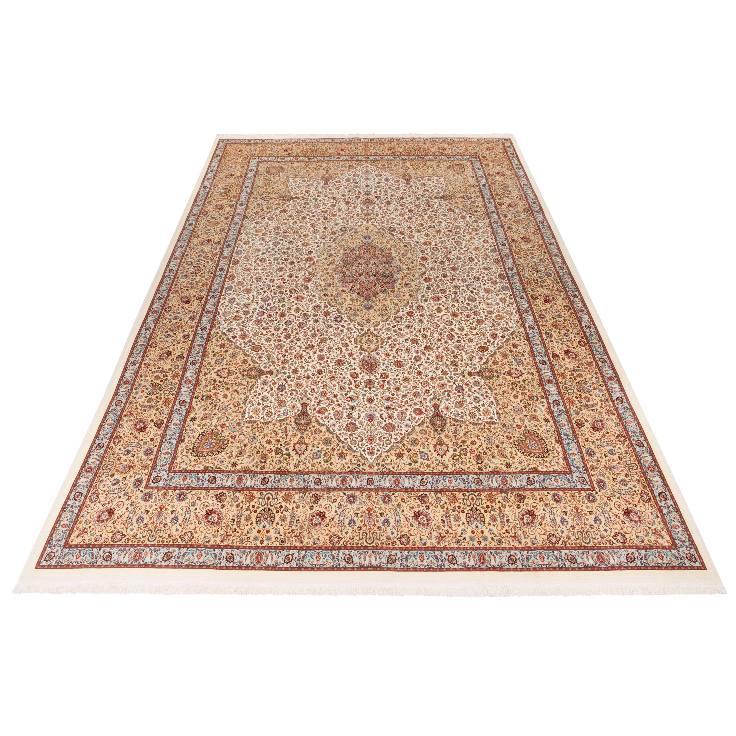 Mashhad Handmade Carpet — Lachak Toranj | Silk Pile / Silk Warp | 353 × 514 cm | SKU 11800721