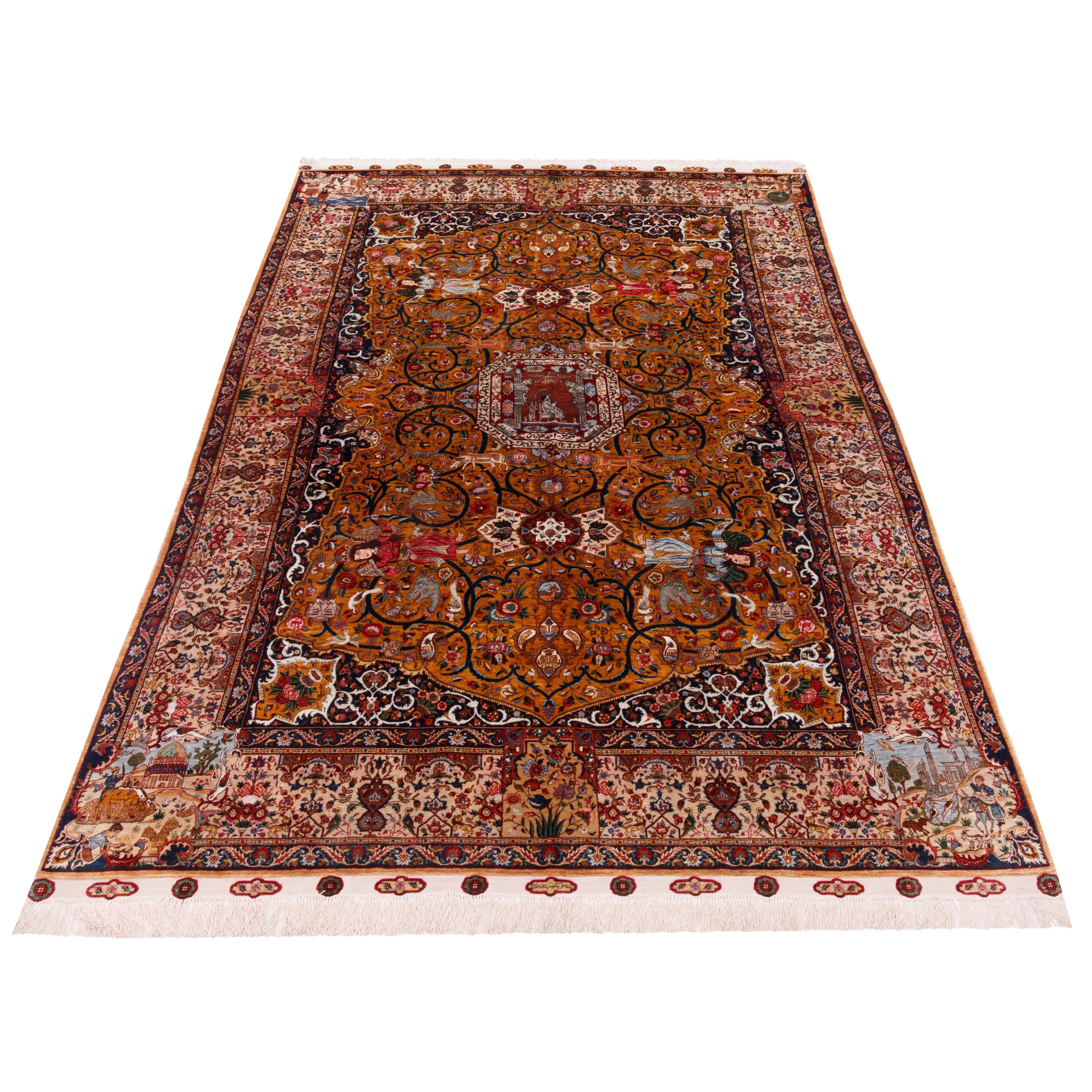 Tabriz Handmade Carpet — Lachak Toranj | Full Silk | 200 × 288 cm | SKU 10500095
