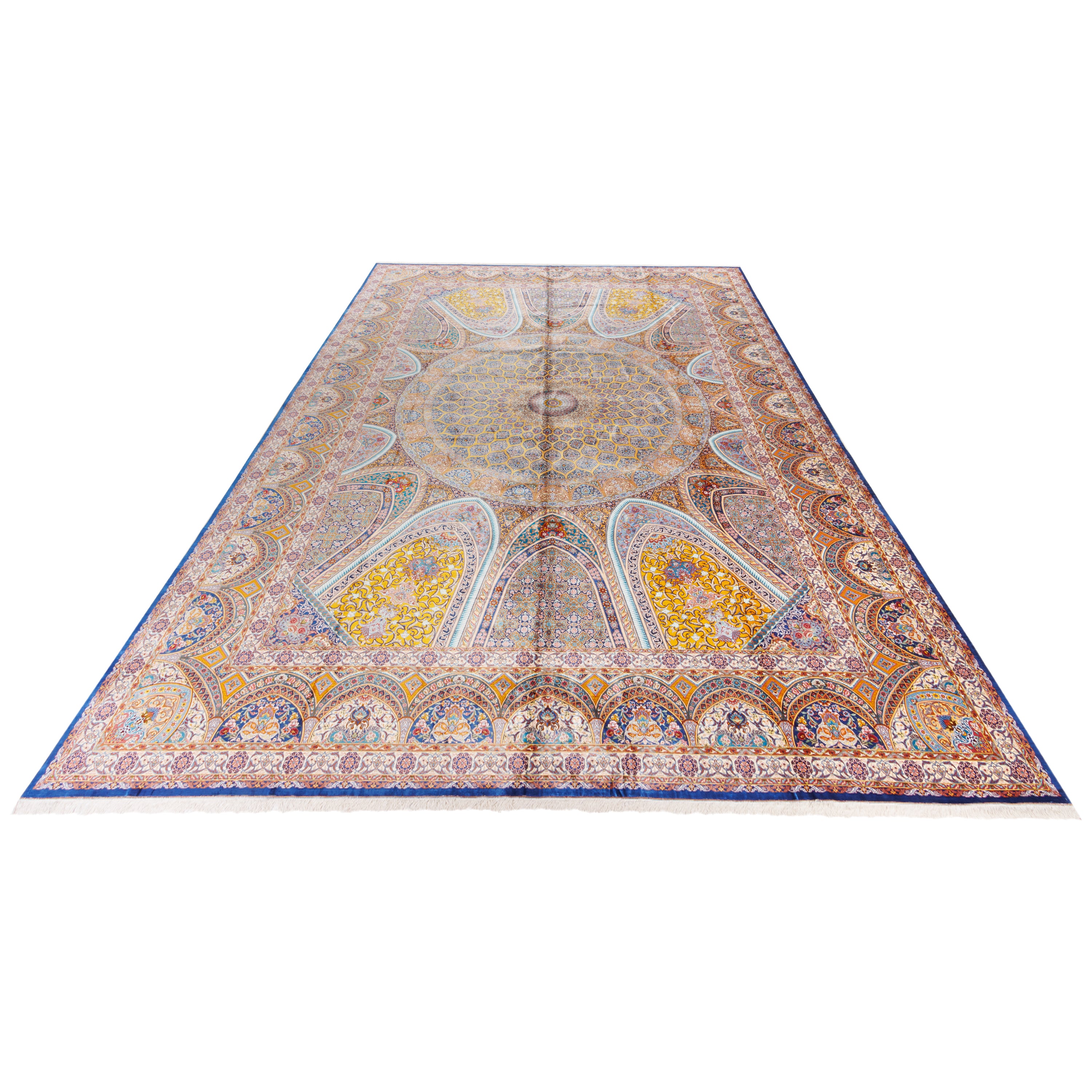 Tabriz Handmade Carpet — Gonbadi | Full Silk | 490 × 700 cm | SKU 13400766