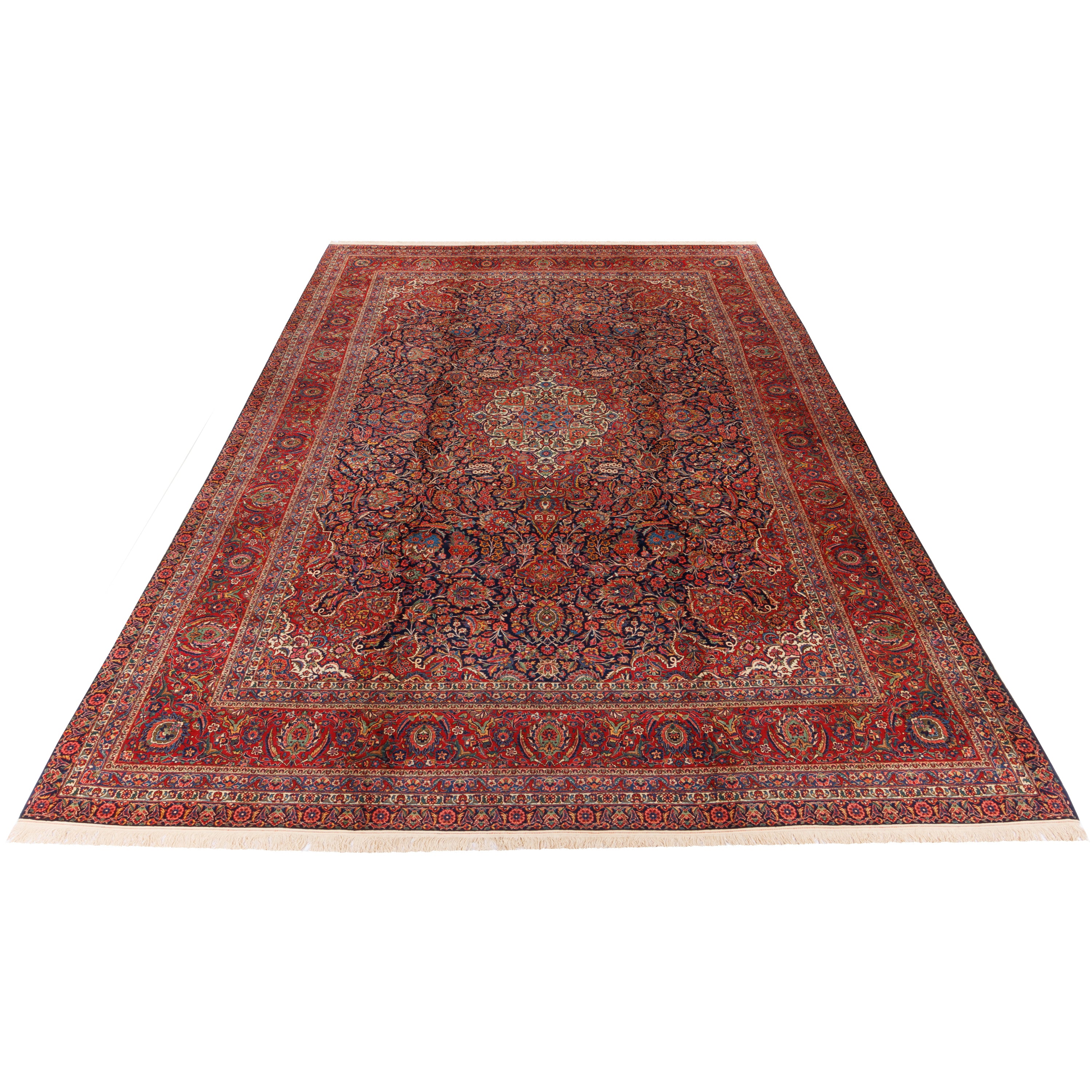 Kashan Handmade Carpet — Lachak Toranj | Wool / Cotton Warp | 335 × 503 cm | SKU 11600625