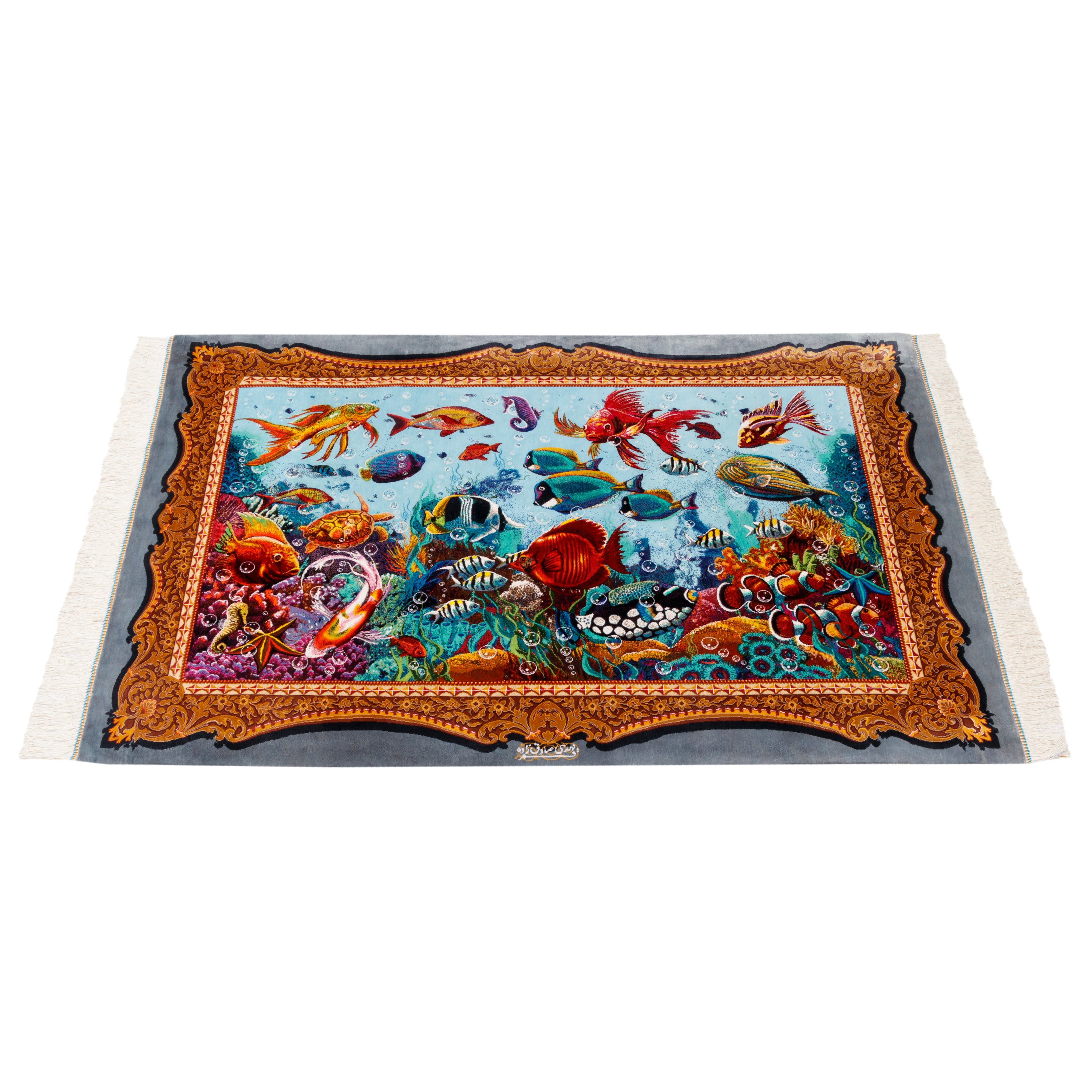 سجاد قم اليدوي — ساراسار | حرير كامل | 80 × 126 سم | رمز المنتج 10100246