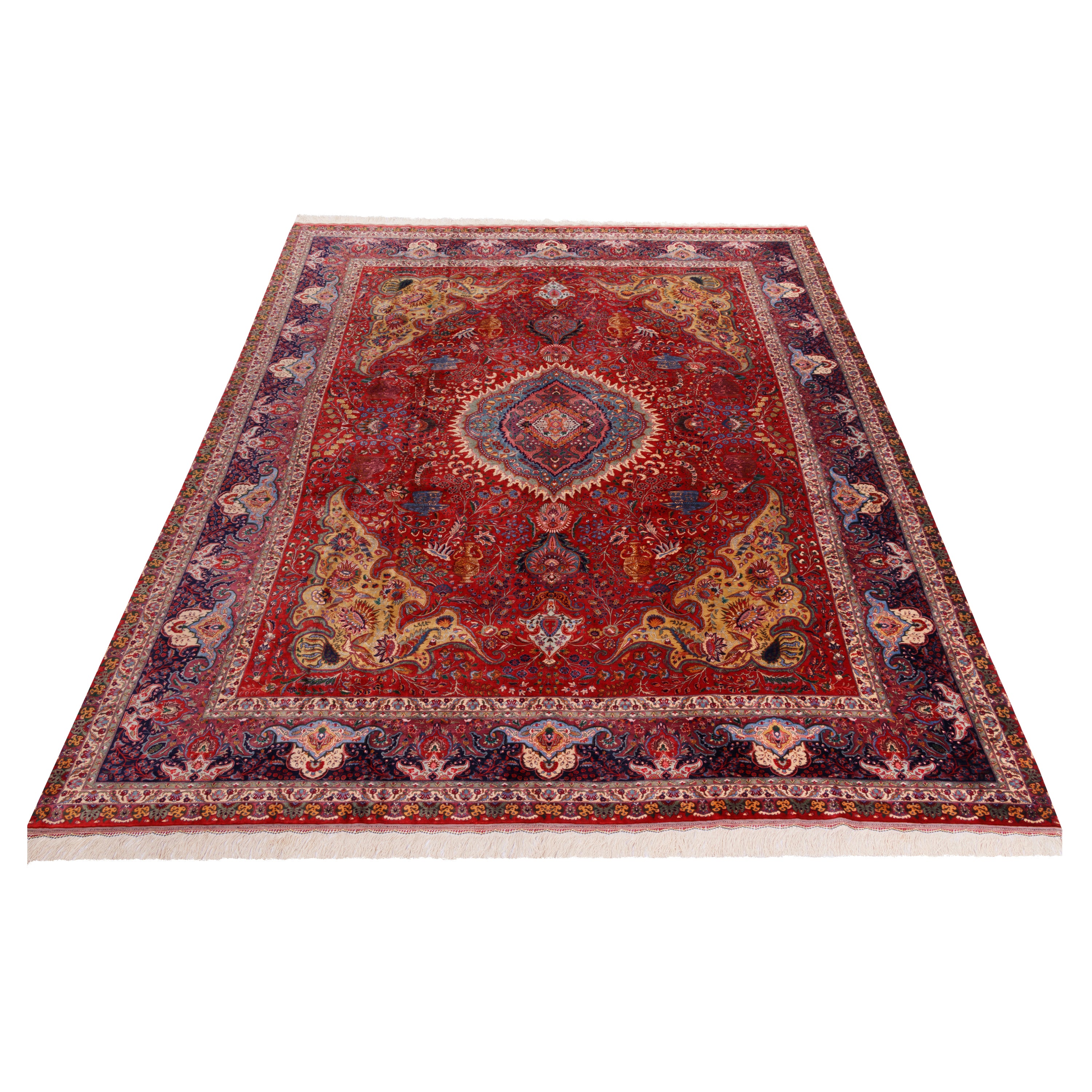 Tabriz Handmade Carpet — Lachak Toranj | Full Silk | 300 × 385 cm | SKU 11100130