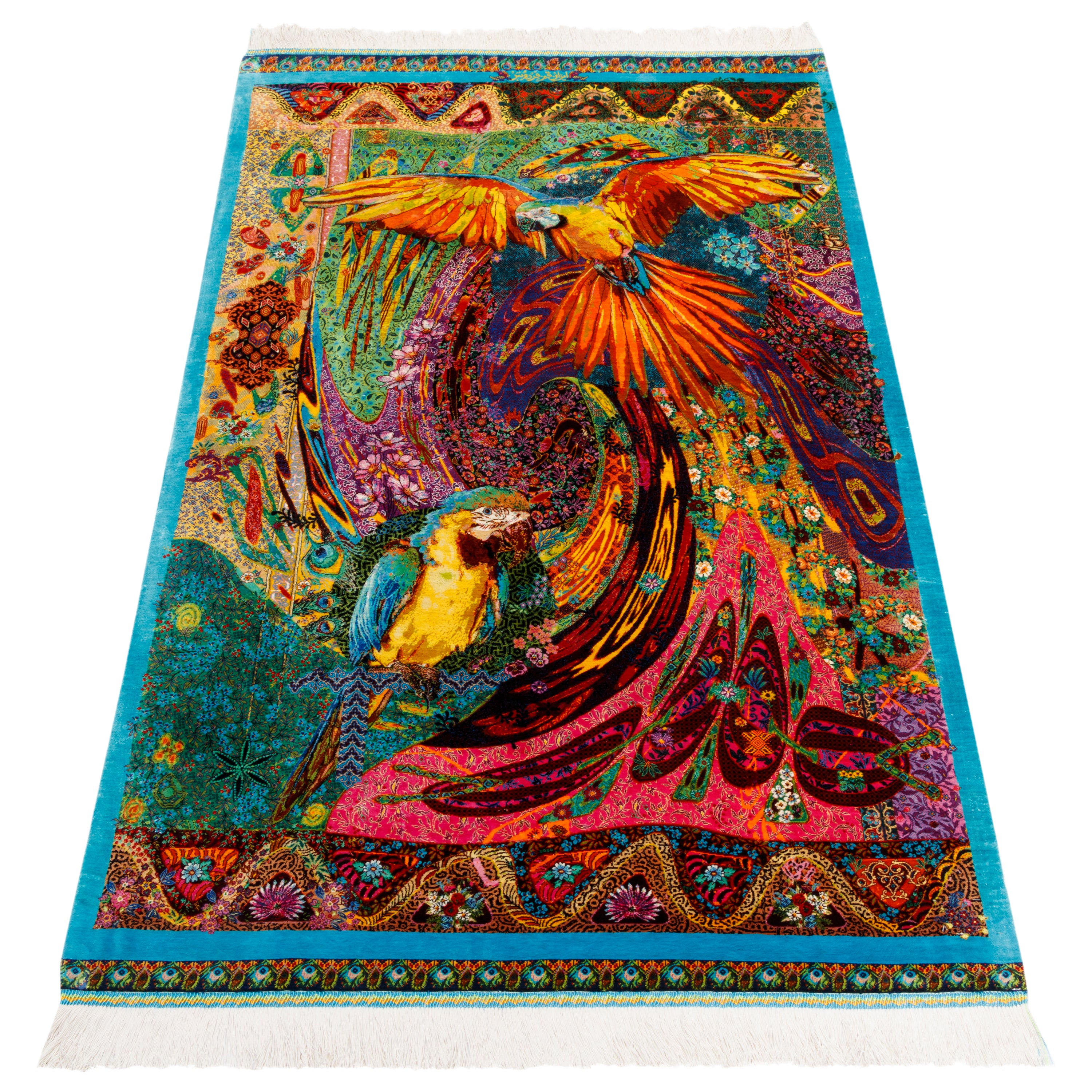 Qom Handmade Carpet — Sarasar | Full Silk | 96 × 156 cm | SKU 10100197
