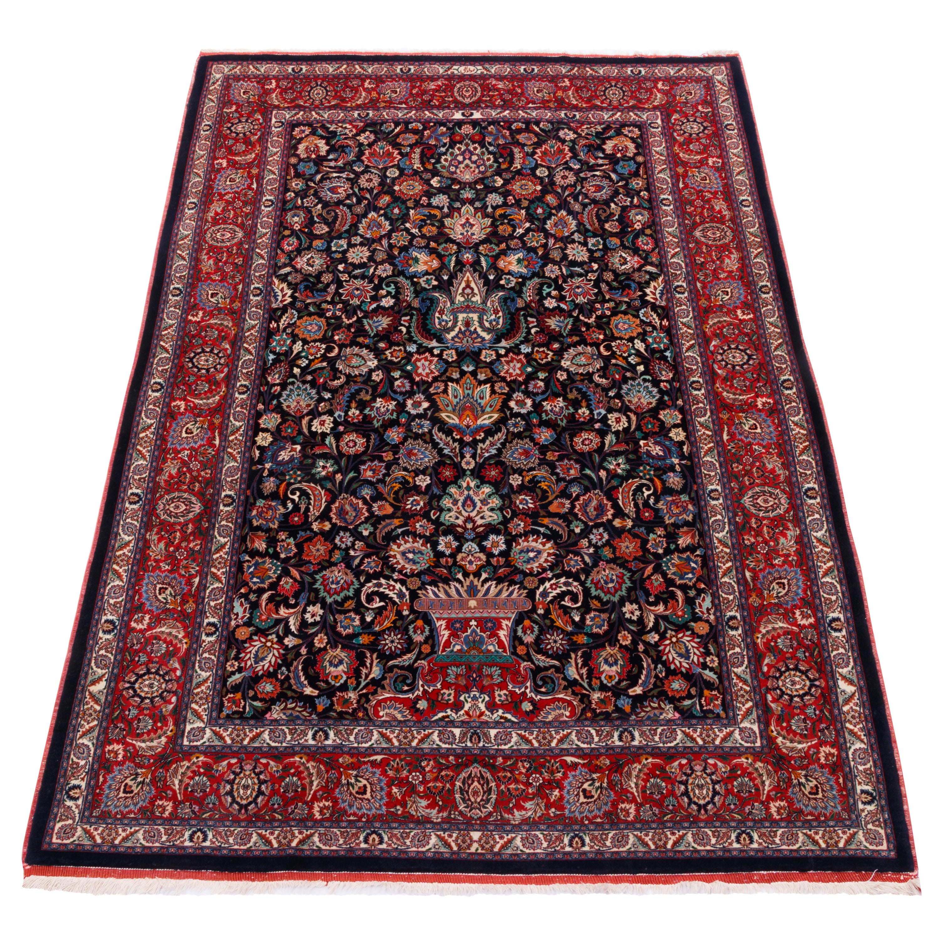 Mashhad Handmade Carpet — Sarasar | Silk Pile / Silk Warp | 150 × 220 cm | SKU 10300054