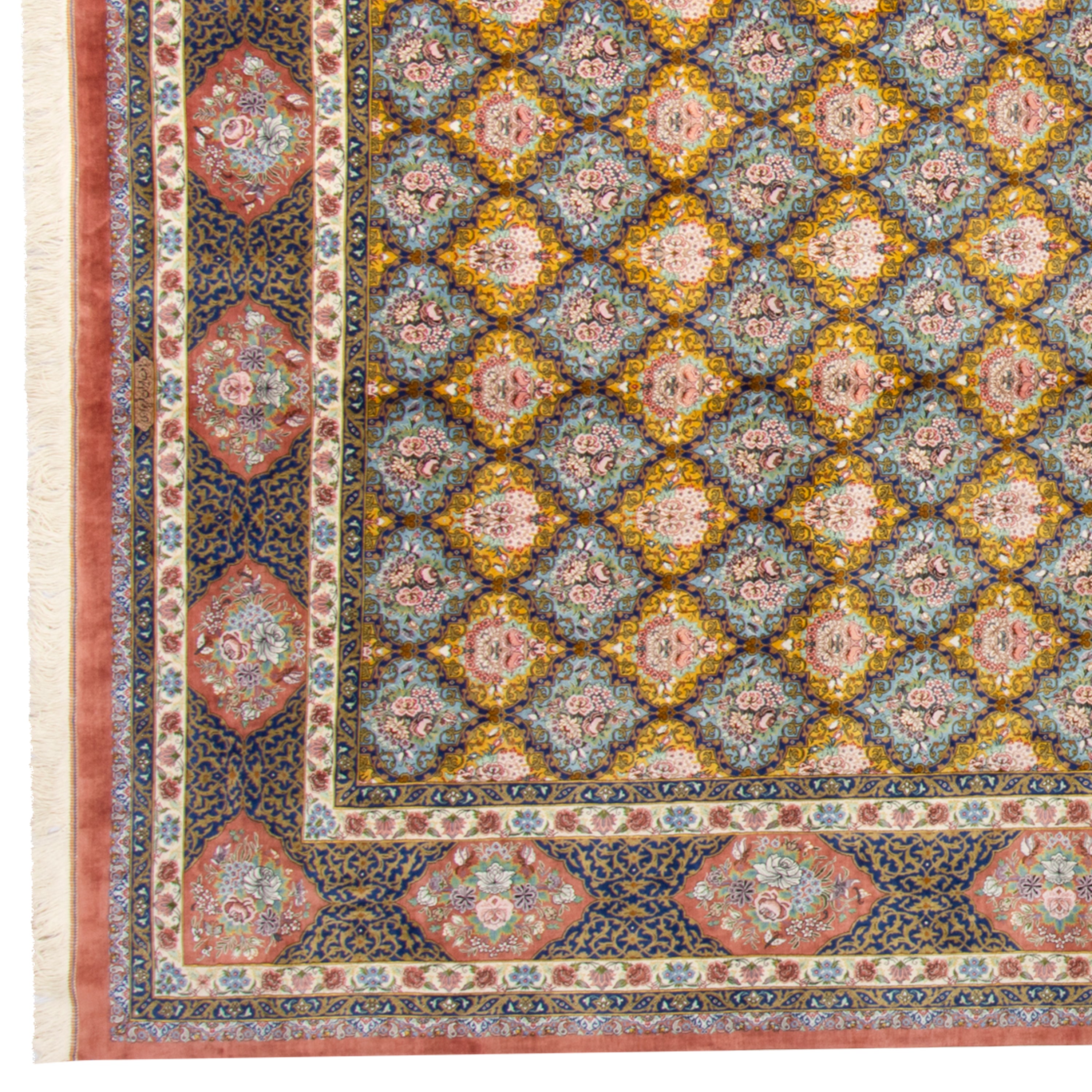 Qom Handmade Carpet — Bandi | Full Silk | 203 × 411 cm | SKU 10800106