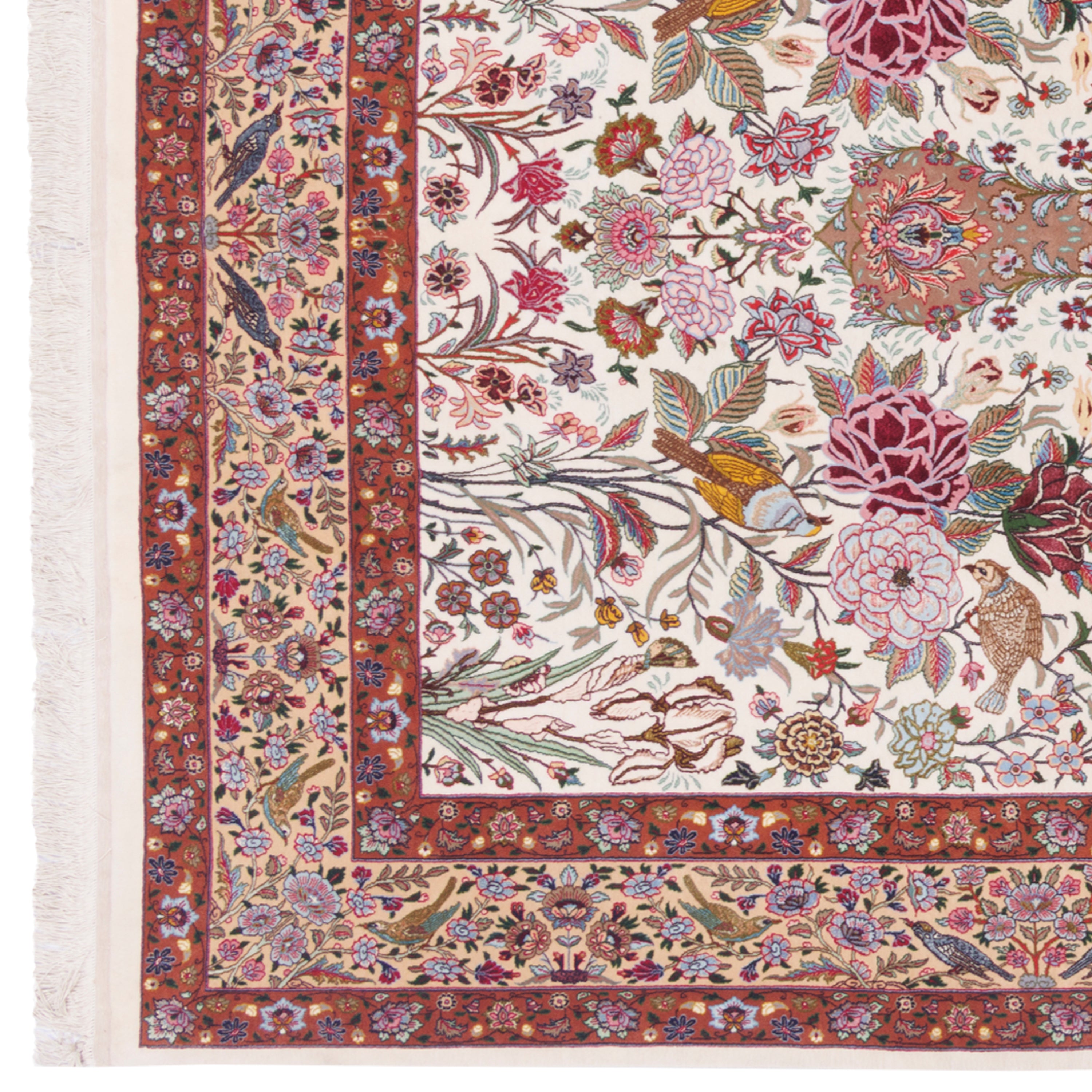 Mashhad Handmade Carpet — Toranj-dar | Silk Pile / Silk Warp | 157 × 250 cm | SKU 10300043