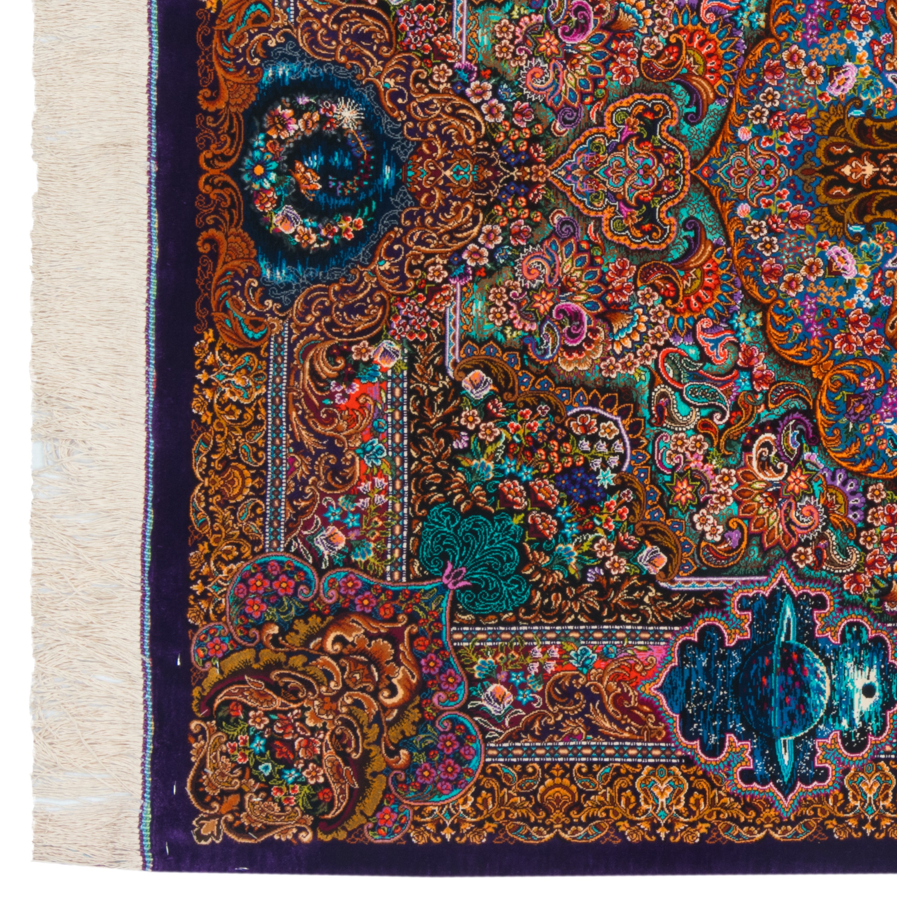 Qom Handmade Carpet — Lachak Toranj | Full Silk | 100 × 150 cm | SKU 10100184