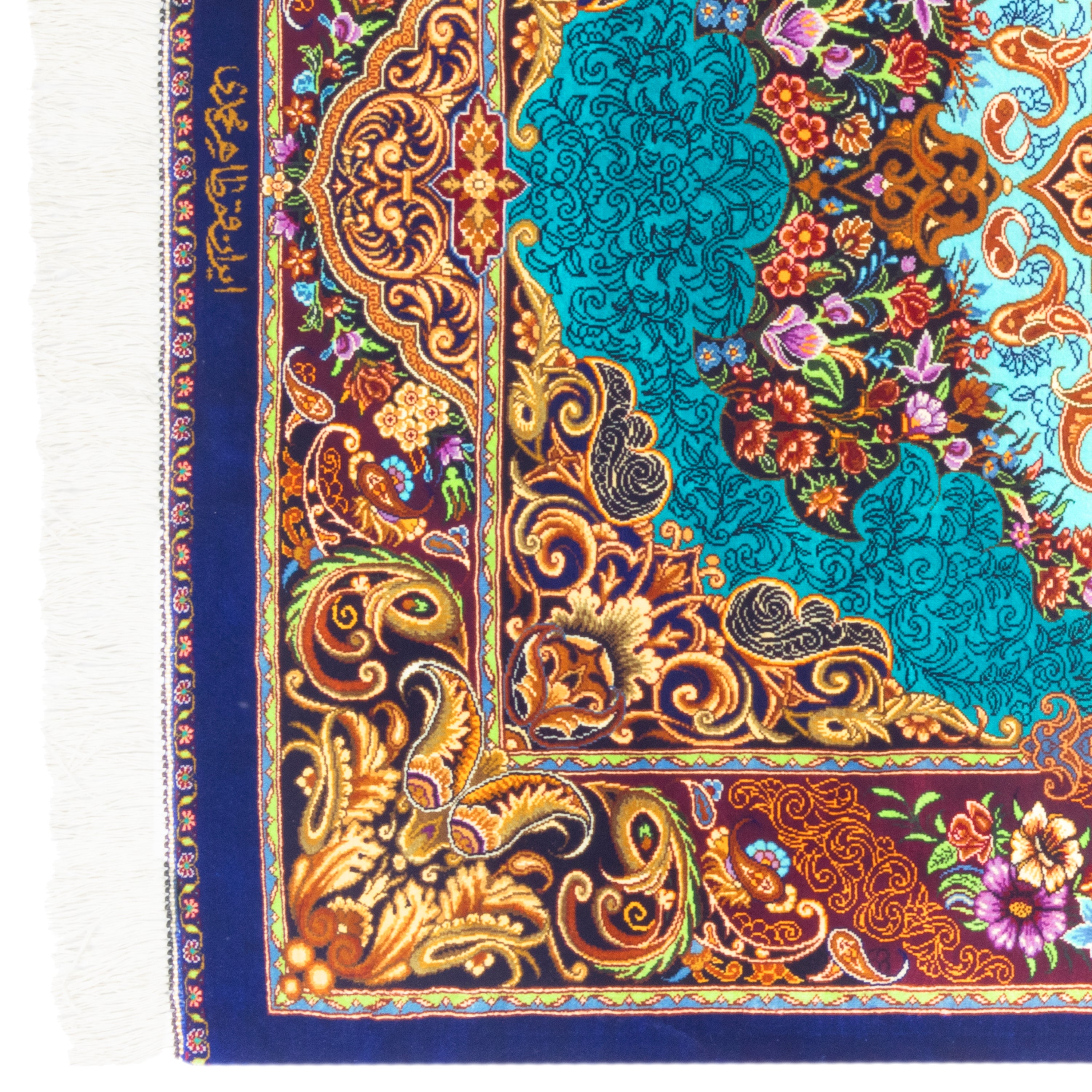 سجادة قم يدوية — لشك ترنج | حرير بالكامل | 80 × 120 سم | SKU 10000237