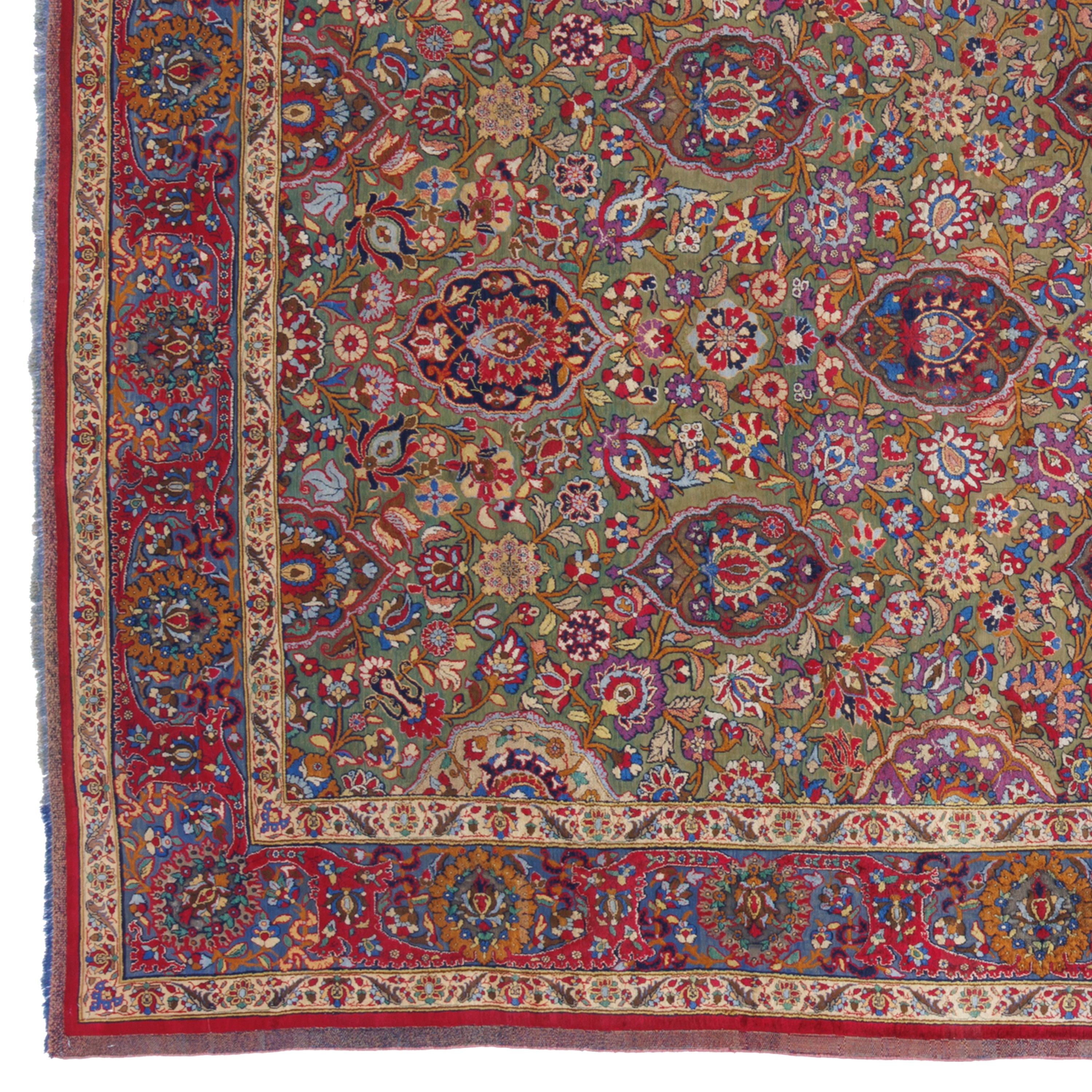 Kashan Handmade Carpet — Afshan | Full Silk (Suf) | 195 × 295 cm | SKU 10500099