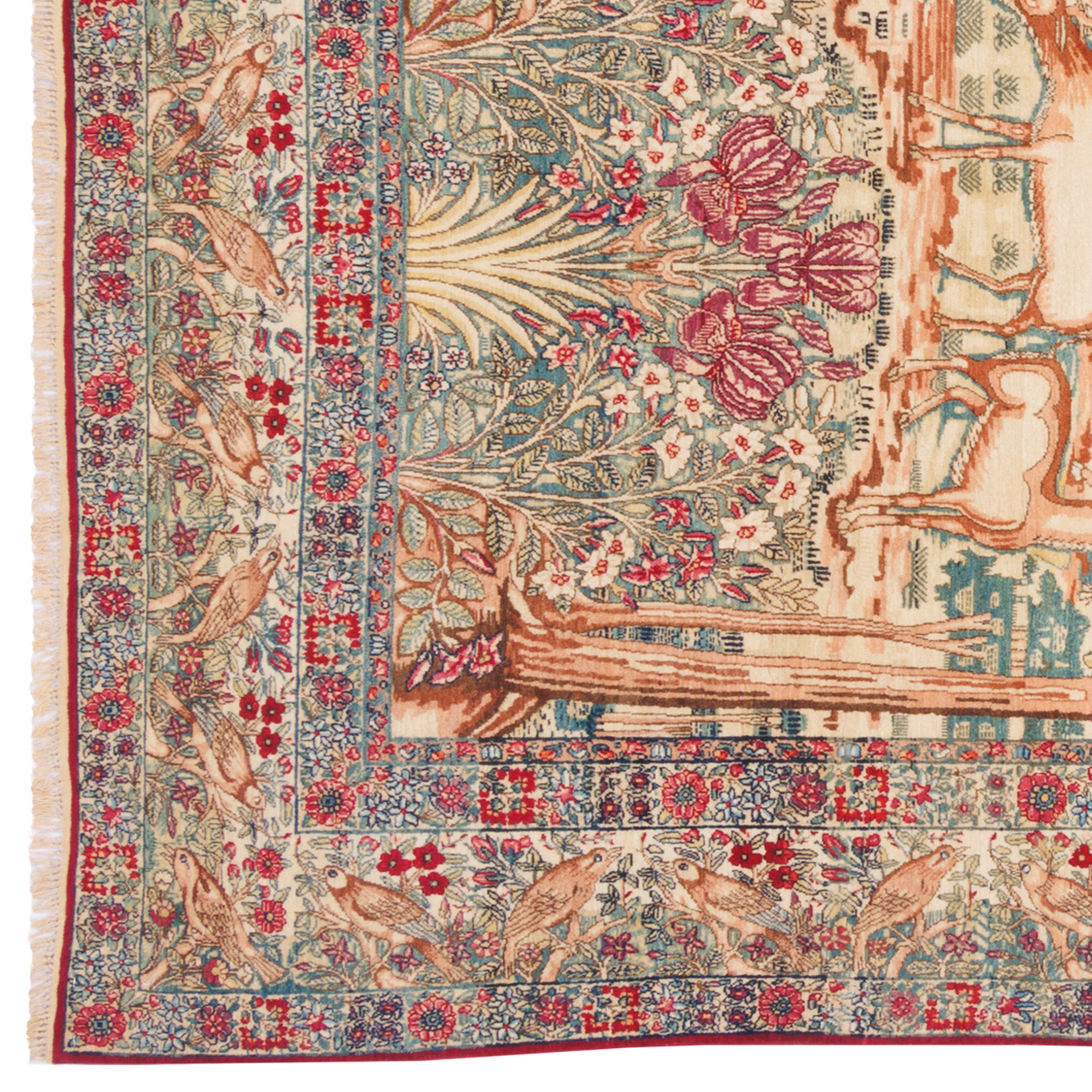 سجادة كرمان يدوية — ساراسار | صوف / سدى قطني | 133 × 207 سم | SKU 10200013