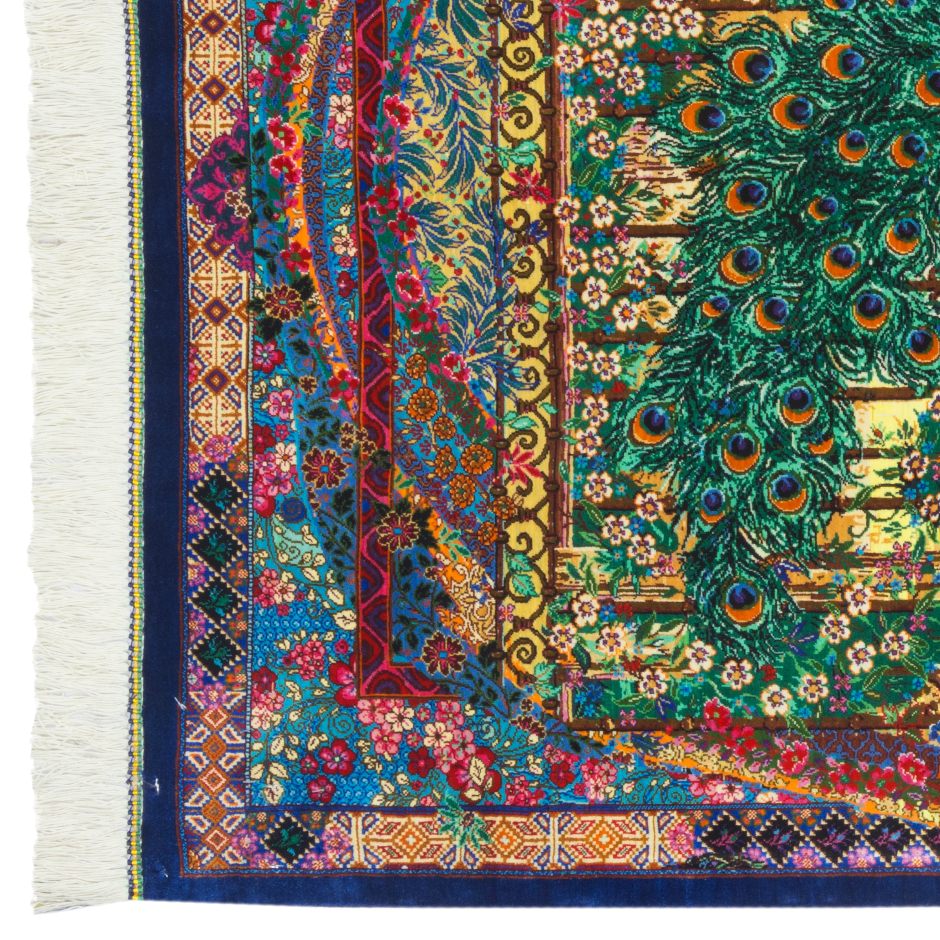 سجادة قم يدوية - ساراسار | حرير بالكامل | 80 × 120 سم | رمز المنتج 10000241