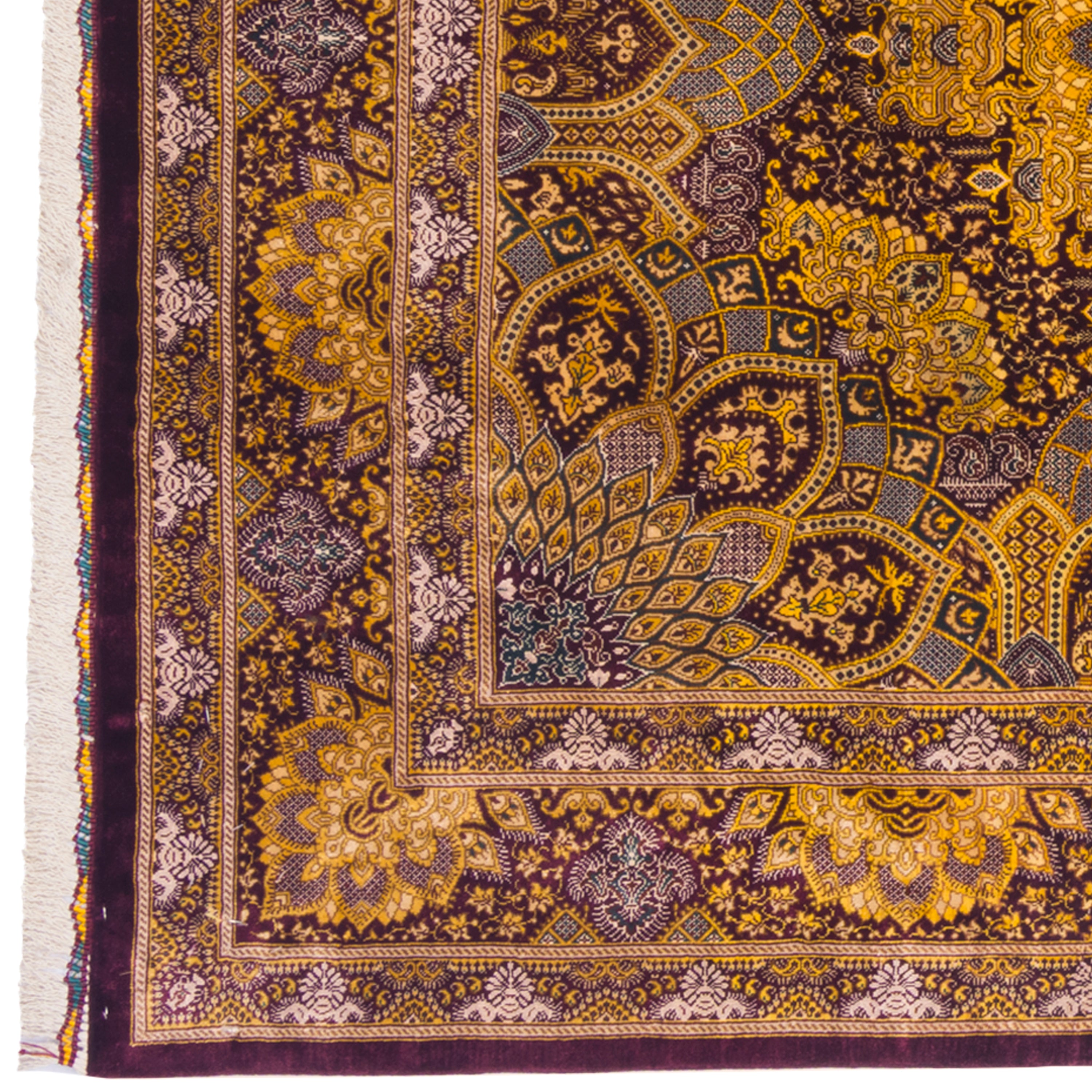 Qom Handmade Carpet — Lachak Toranj | Full Silk | 100 × 153 cm | SKU 10100194