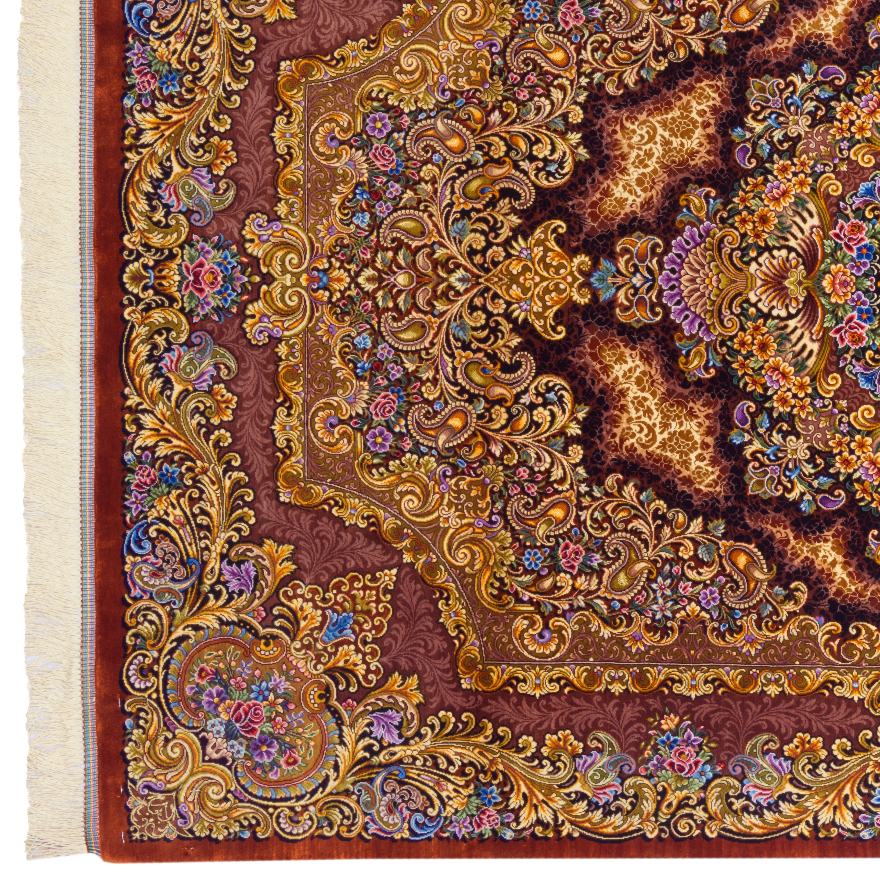 Qom Handmade Carpet — Lachak Toranj | Full Silk | 102 × 150 cm | SKU 10100185
