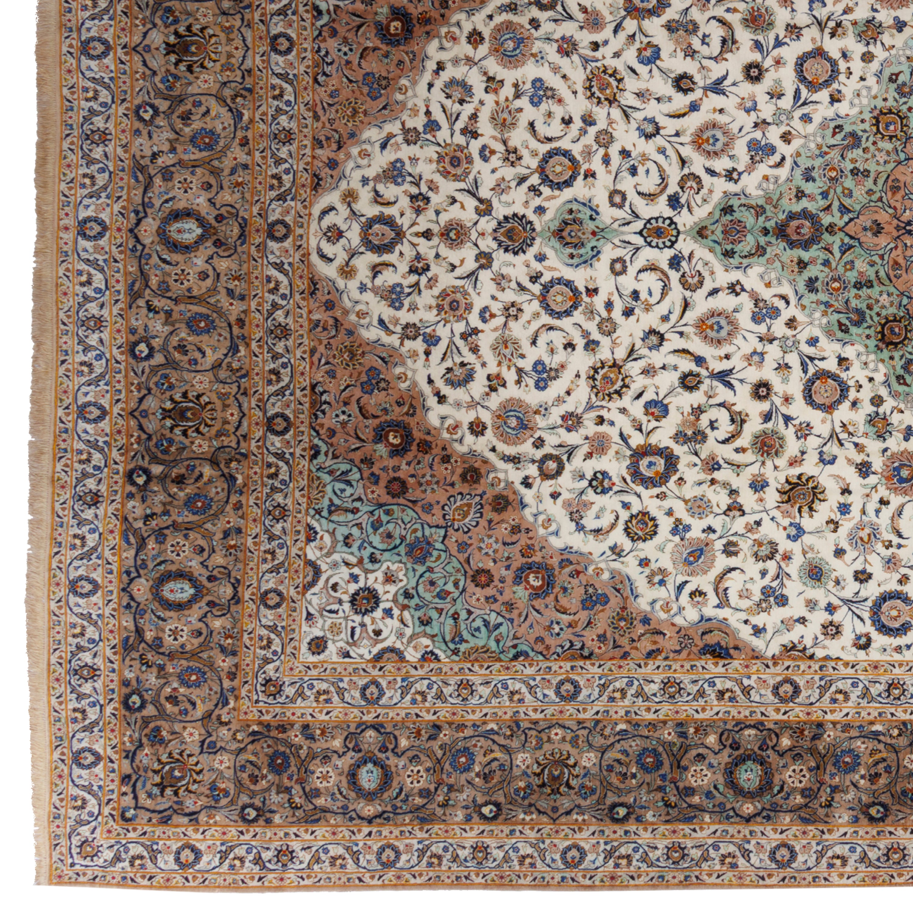 Kashan Handmade Carpet — Lachak Toranj | Full Silk | 303 × 430 cm | SKU 11300114