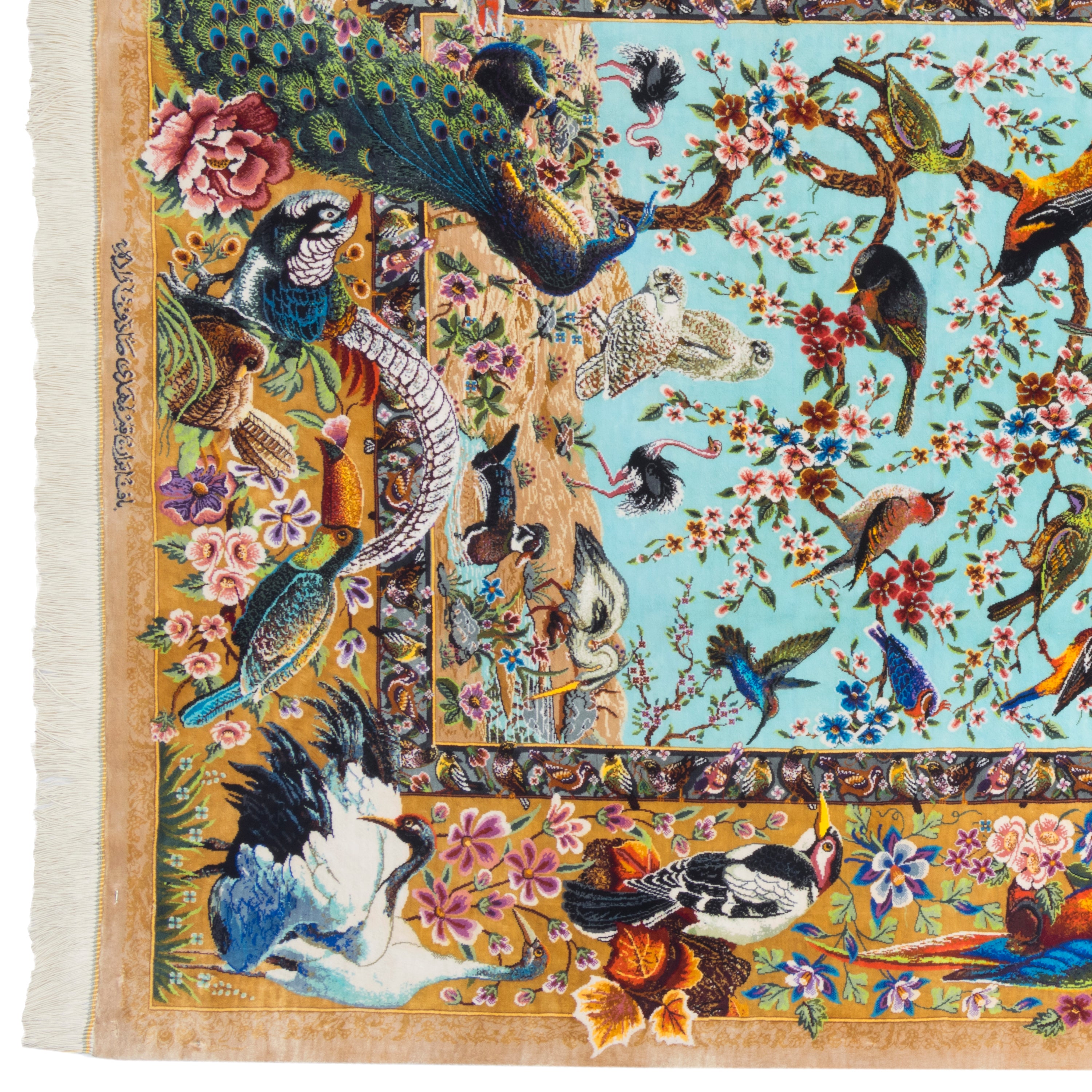 Qom Handmade Carpet — Sarasar | Full Silk | 110 × 173 cm | SKU 10100198