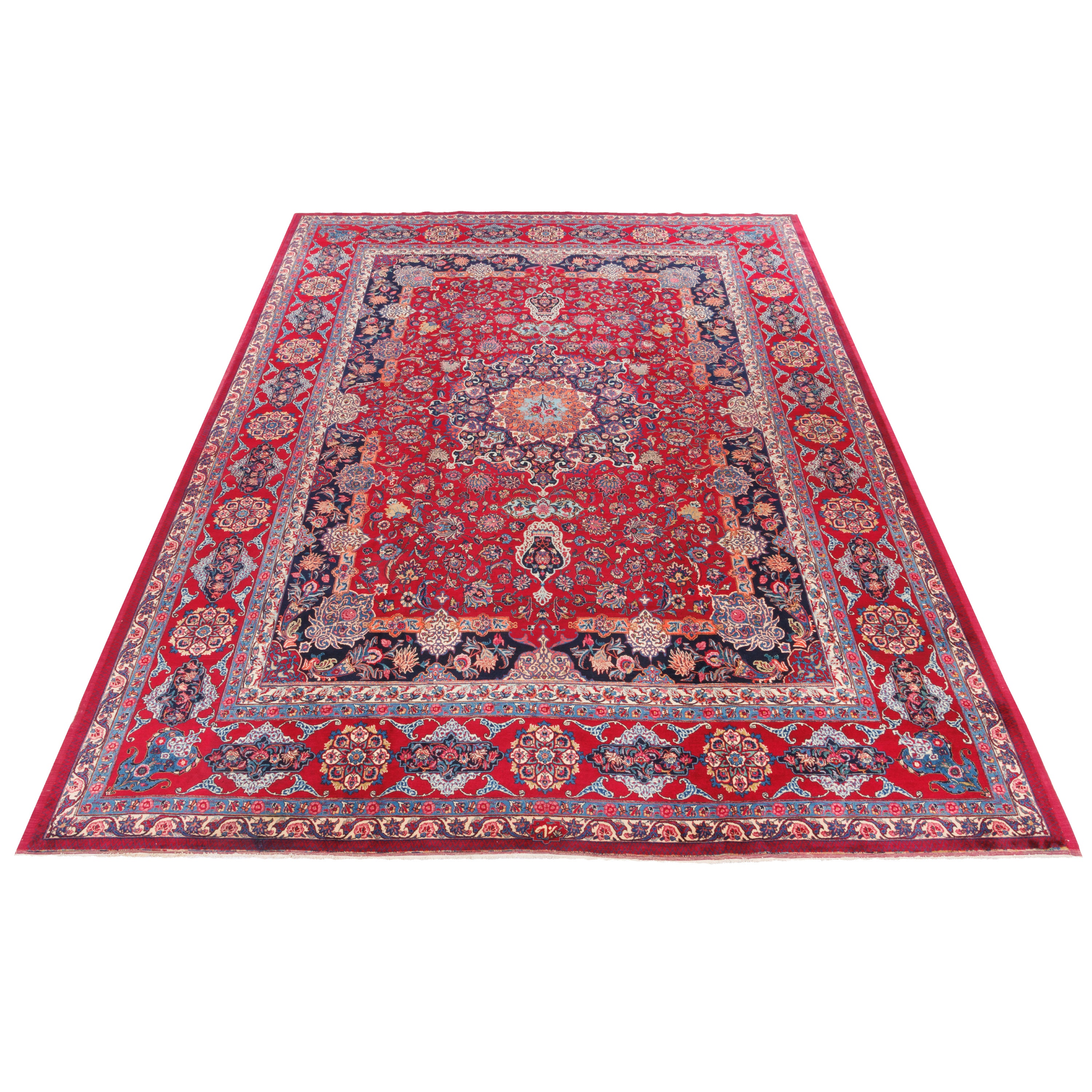 Mashhad Handmade Carpet — Toranj-dar | Wool / Cotton Warp | 345 × 437 cm | SKU 11500703
