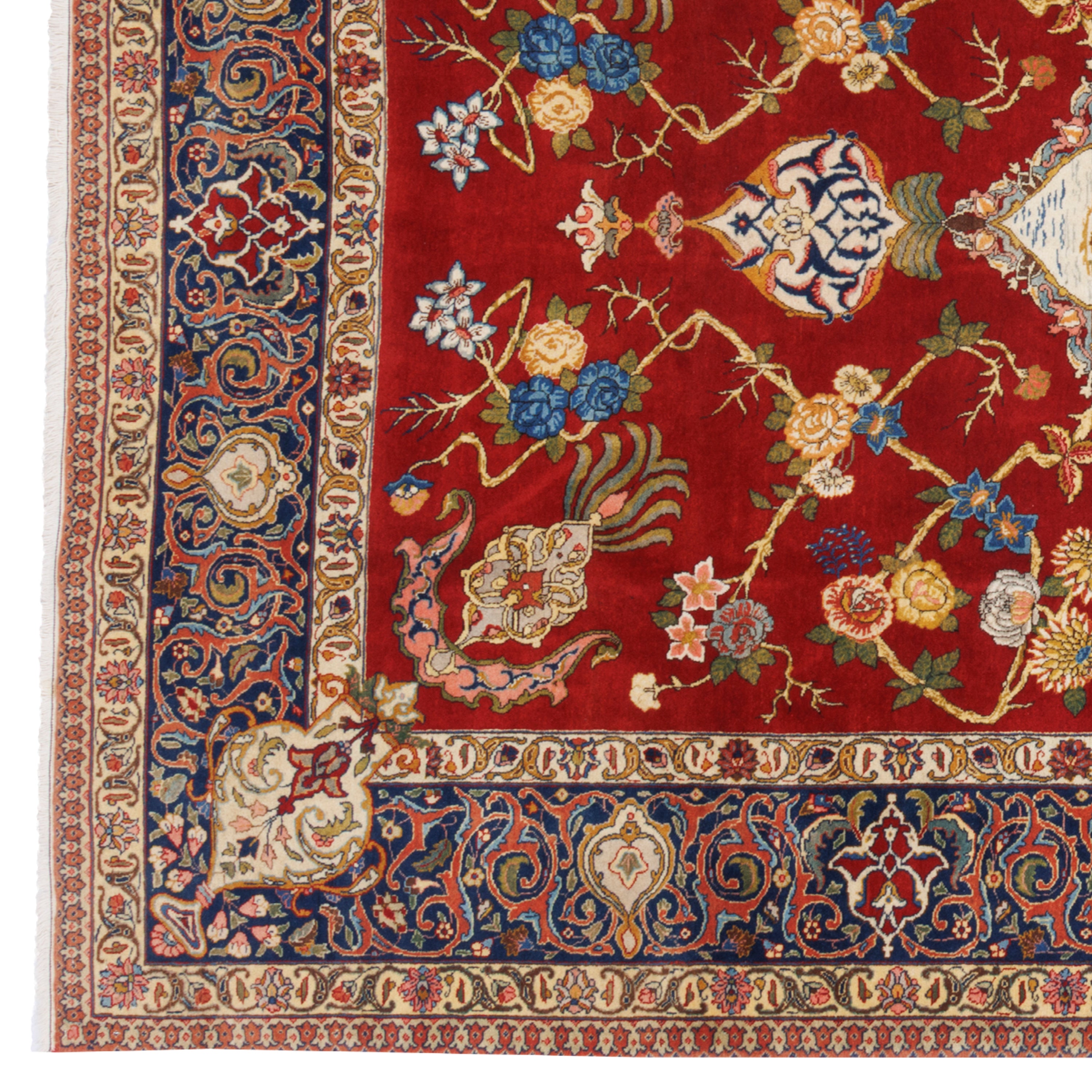 Tabriz Handmade Carpet — Toranj-dar | Wool / Cotton Warp | 195 × 290 cm | SKU 10500058