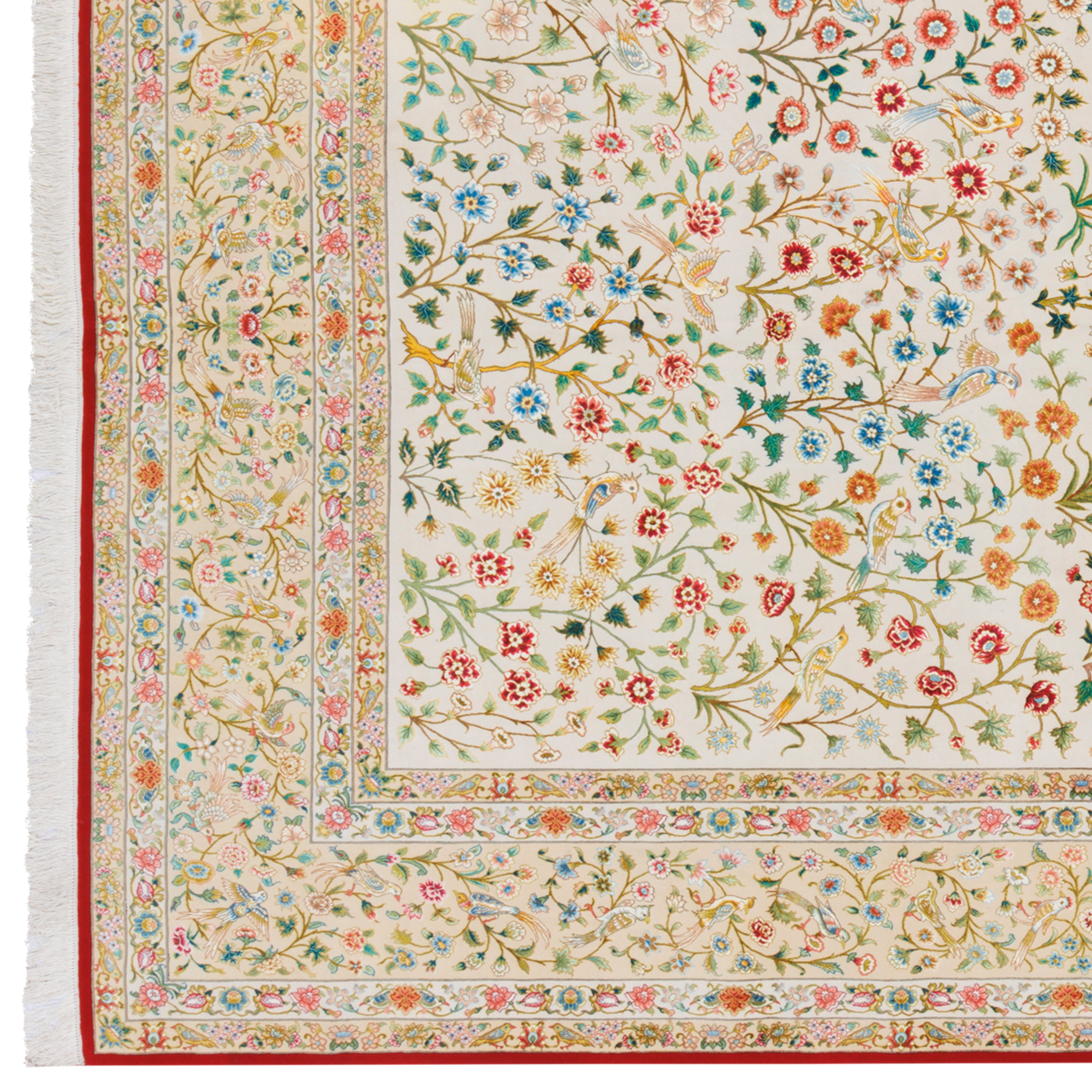 سجادة تبريز يدوية — ساراسار | خيوط حرير / سدى حرير | 200 × 300 سم | رمز المنتج 10600112