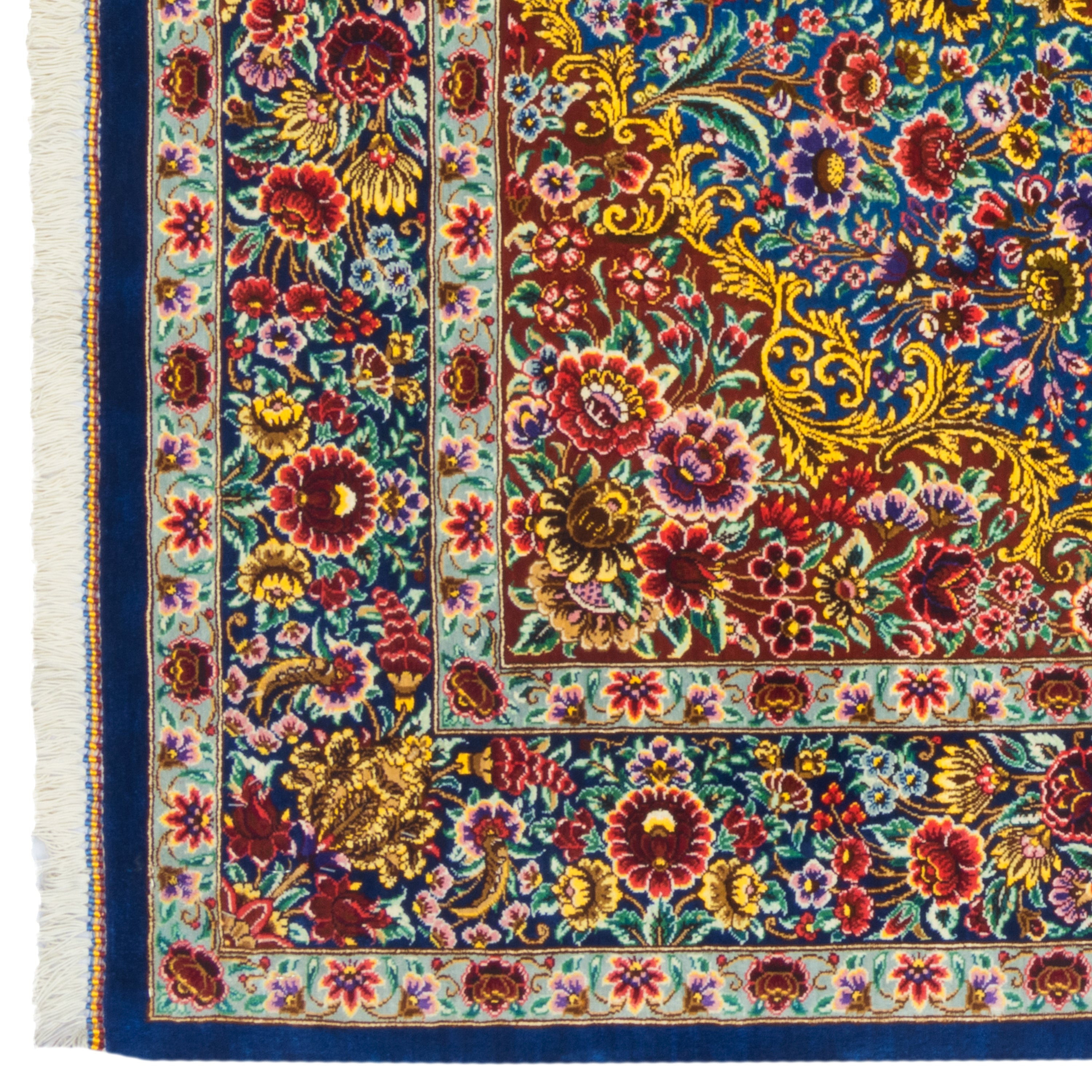 Qom Handmade Carpet — Lachak Toranj | Full Silk | 100 × 147 cm | SKU 10100157