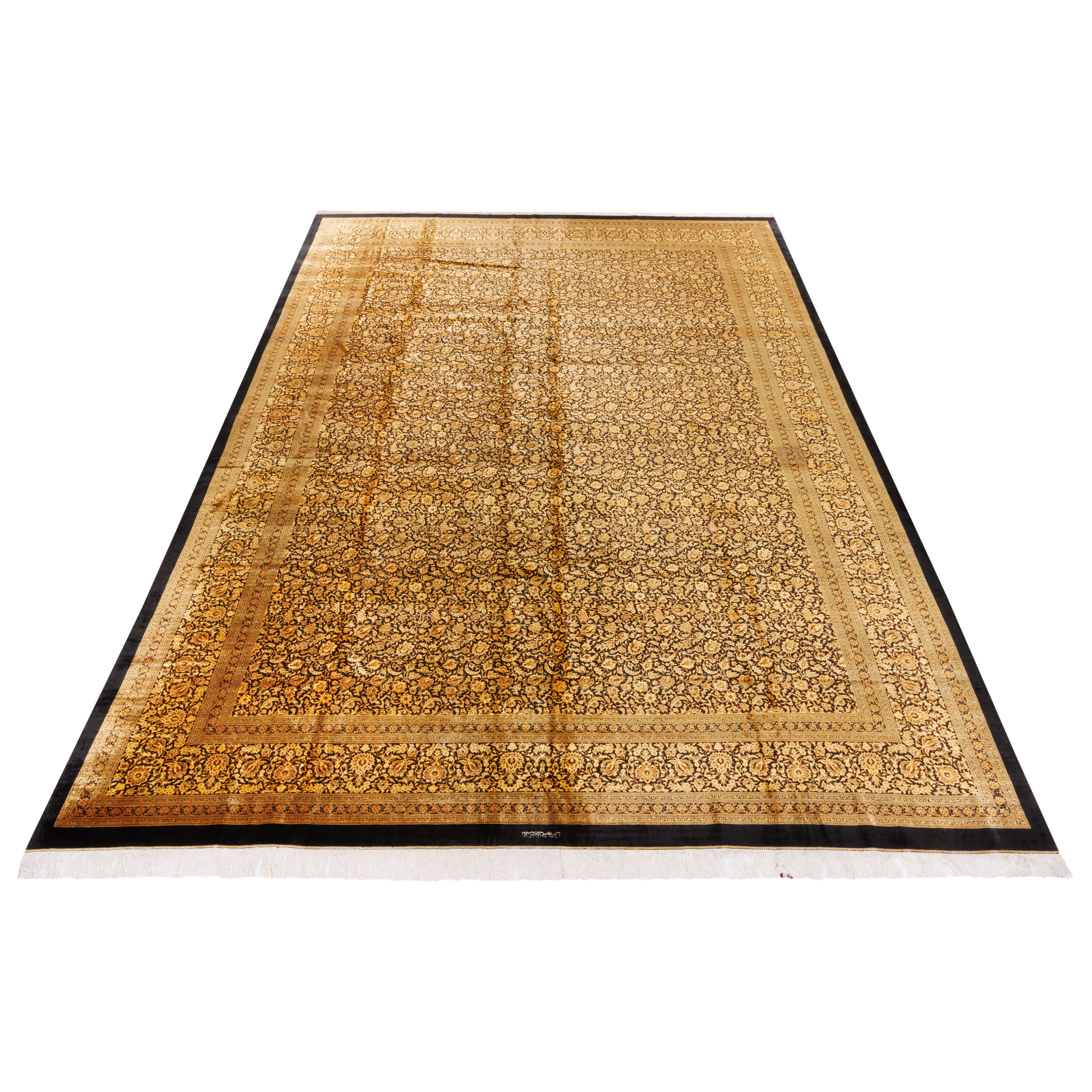 Qom Handmade Carpet — Afshan | Full Silk | 351 × 496 cm | SKU 11700738