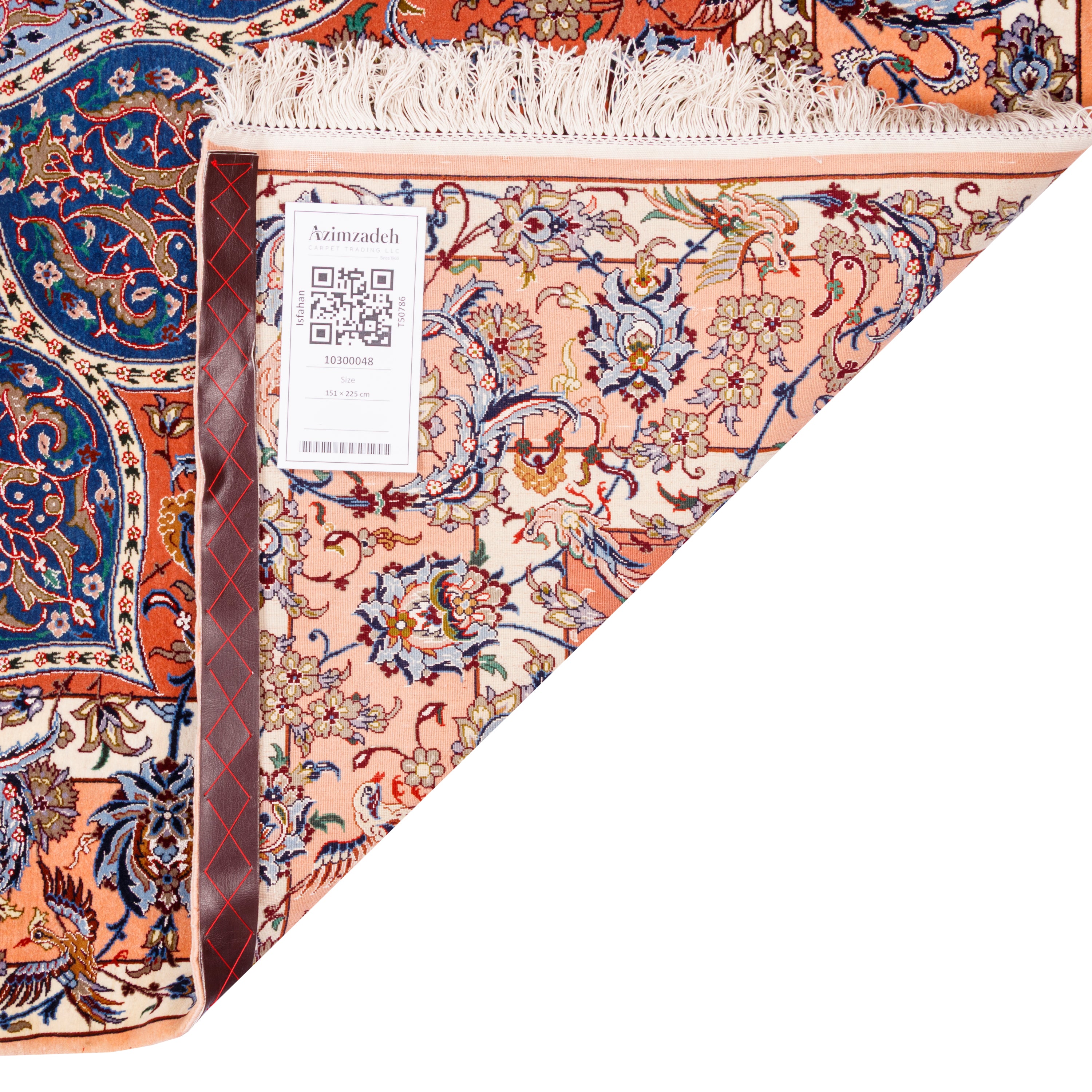Isfahan Handmade Carpet — Gonbadi | Silk Pile / Silk Warp | 151 × 225 cm | SKU 10300048