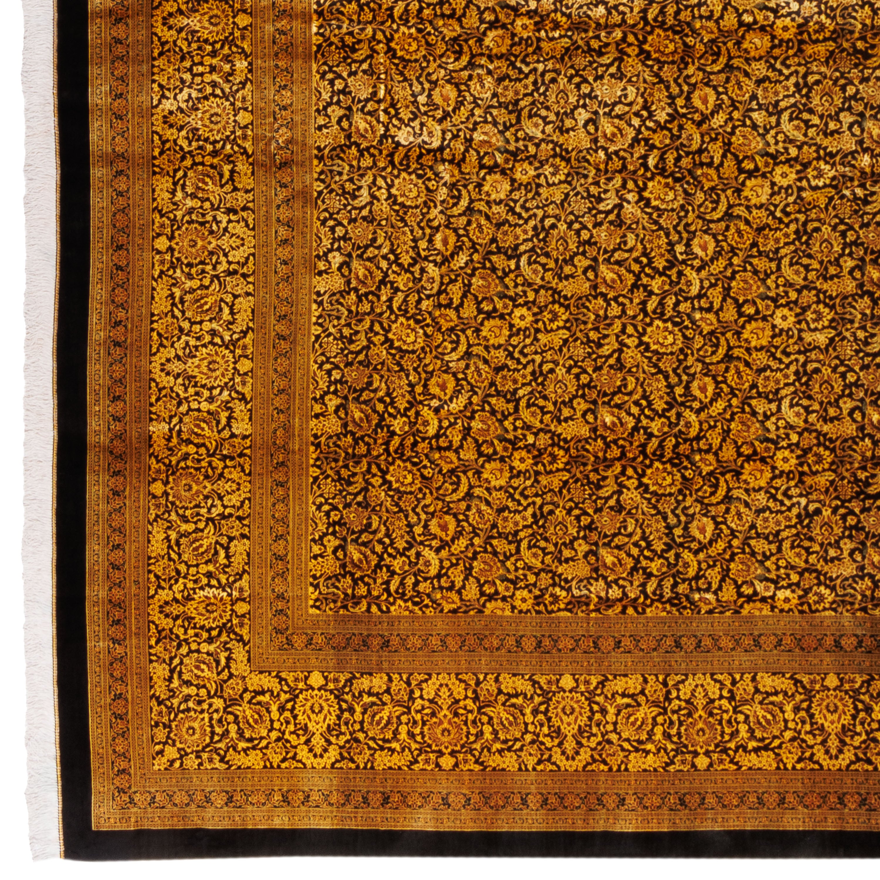 Qom Handmade Carpet — Afshan | Full Silk | 351 × 496 cm | SKU 11700738