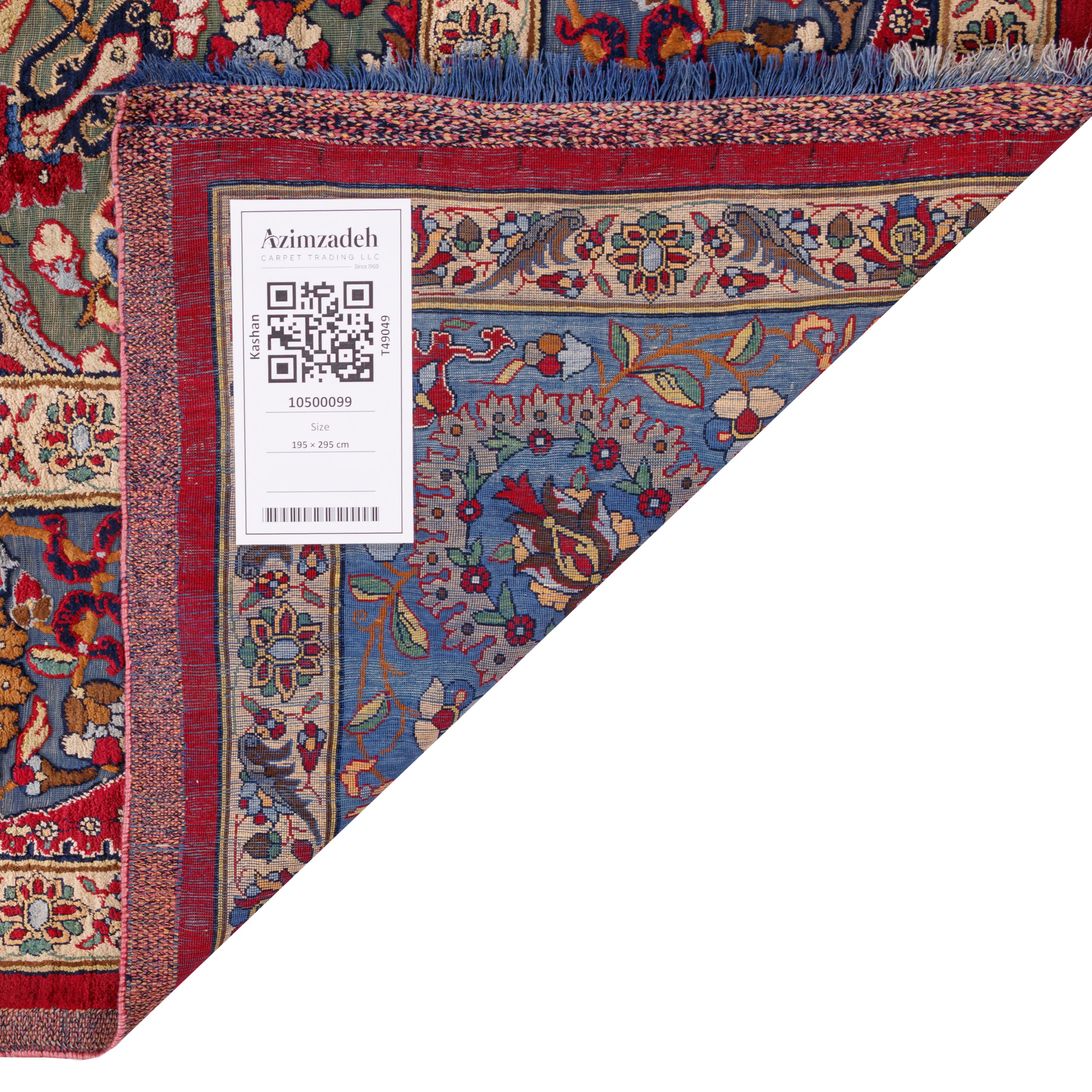 Kashan Handmade Carpet — Afshan | Full Silk (Suf) | 195 × 295 cm | SKU 10500099