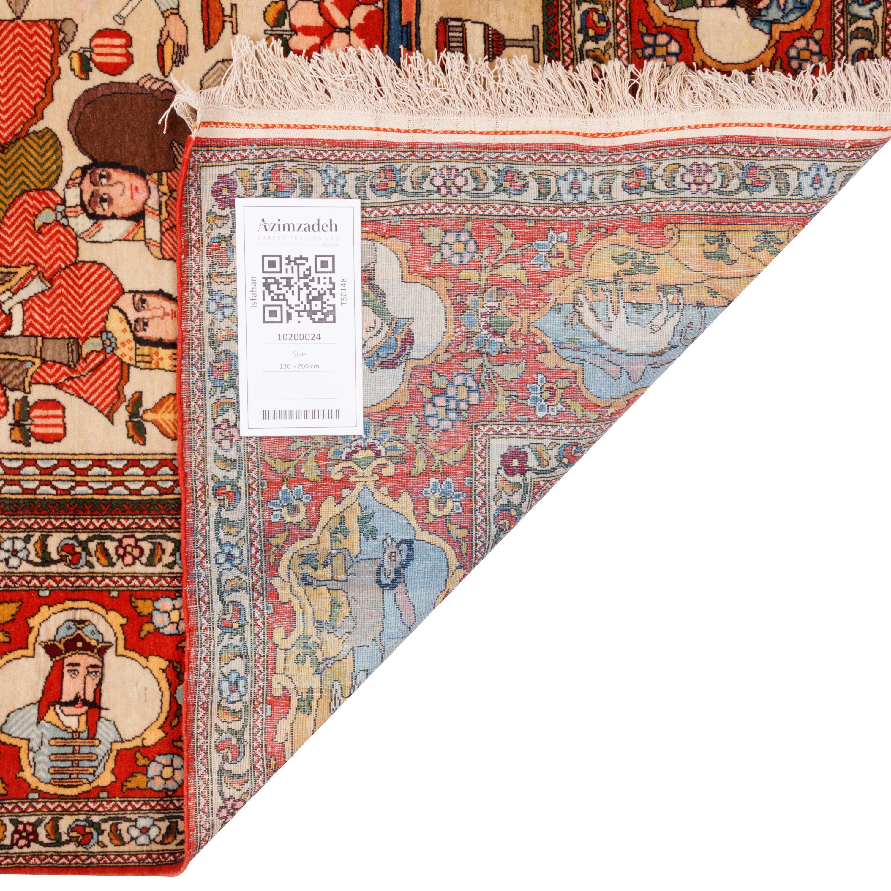 Isfahan Handmade Carpet — Sarasar | Wool / Cotton Warp | 130 × 200 cm | SKU 10200024