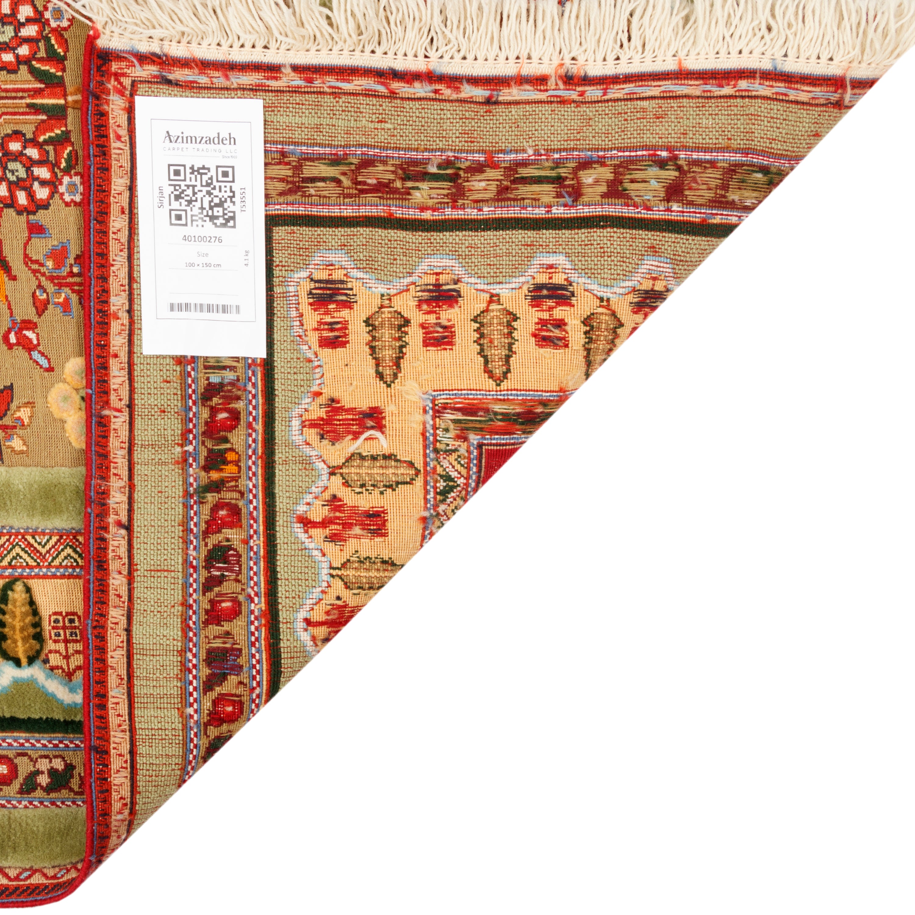 Sirjan Handmade Kilim Carpet — Derakht | Full Wool | 100 × 150 cm | SKU 40100276