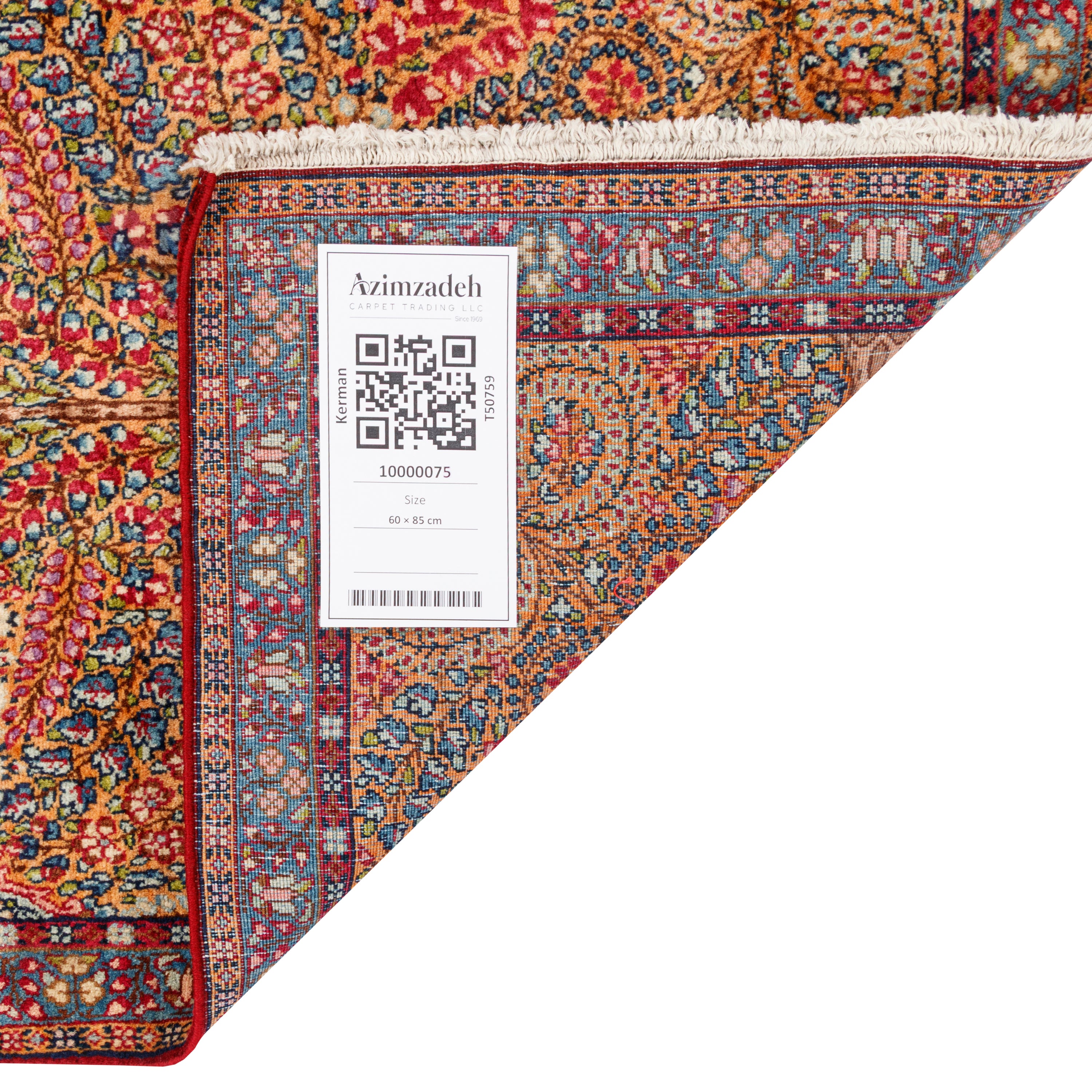 سجادة كرمان يدوية — ساراسار | صوف / قطن السدى | 60 × 85 سم | رمز المنتج 10000075