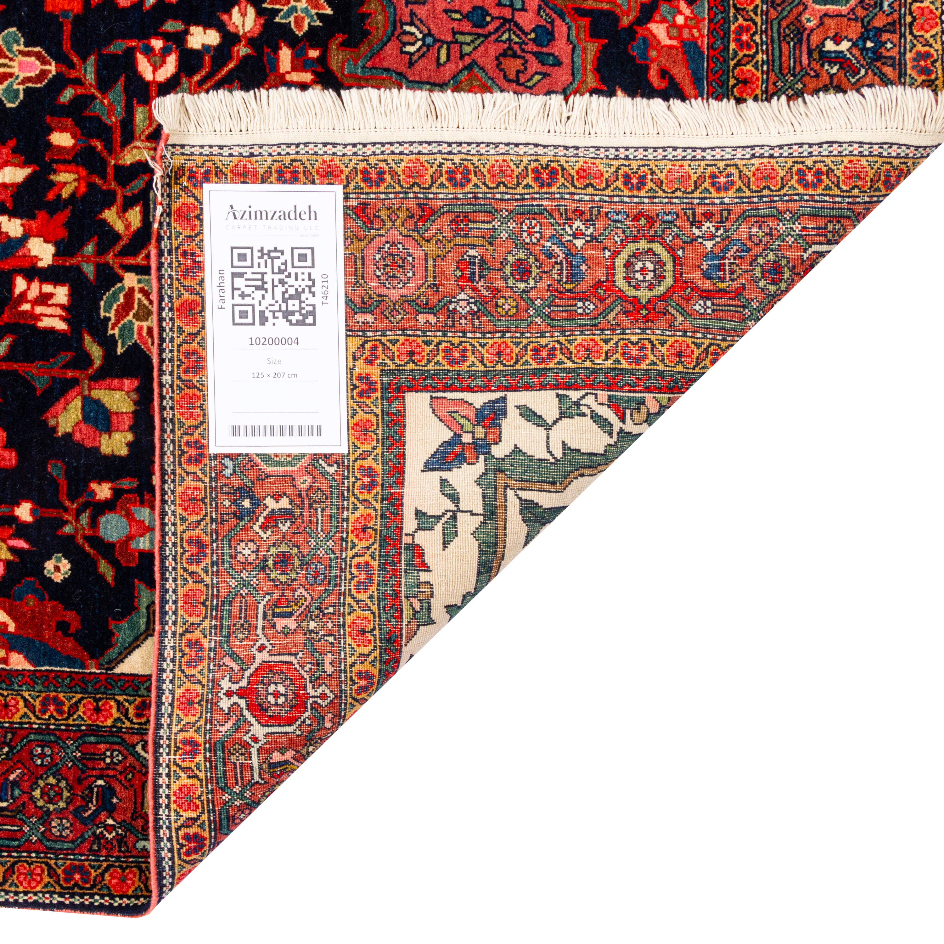 Farahan Handmade Carpet — Lachak Toranj | Wool / Cotton Warp | 125 × 207 cm | SKU 10200004