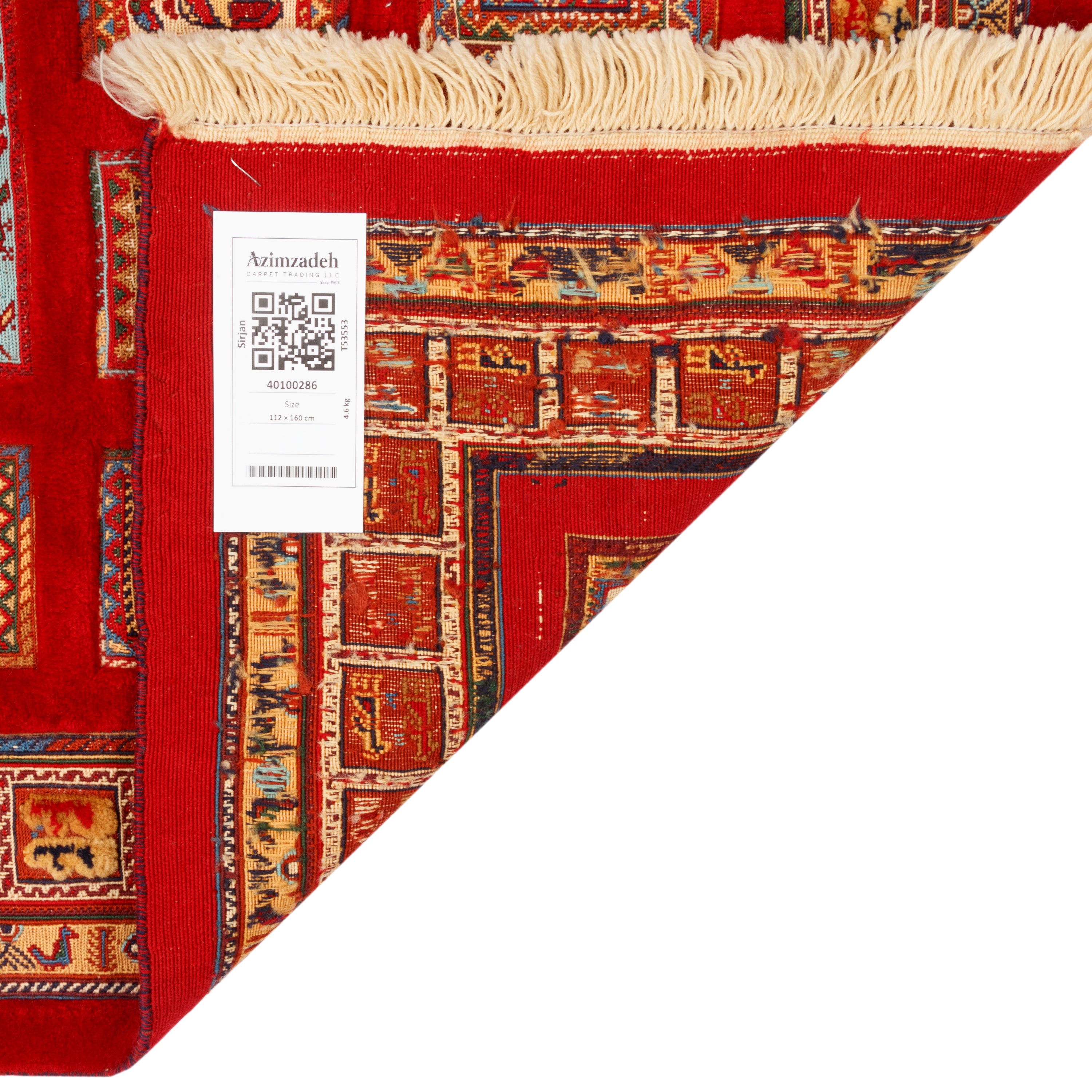 سجادة كيليم سرجان المصنوعة يدويًا — خشتي | صوف بالكامل | 112 × 160 سم | SKU 40100286